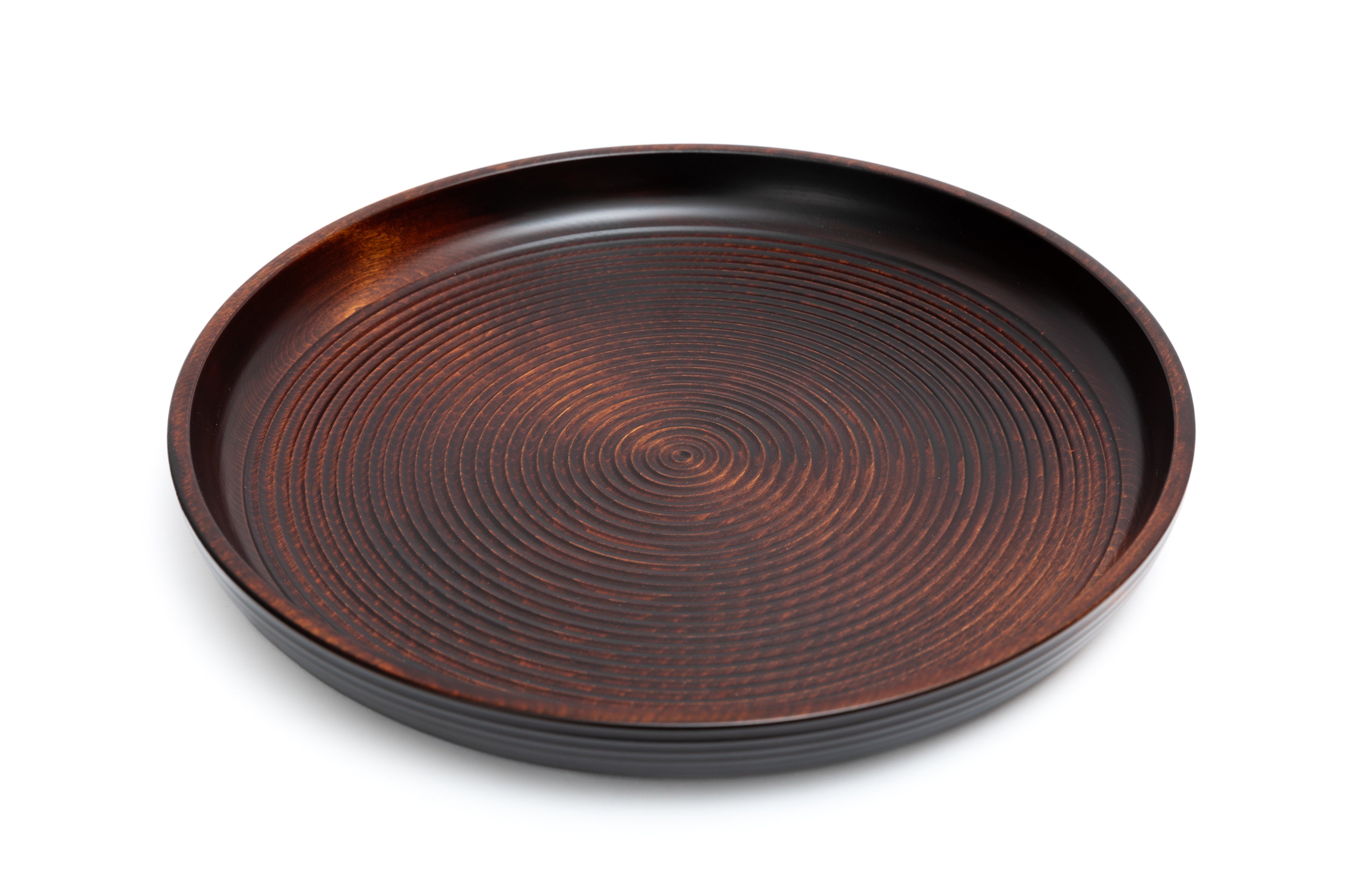 栃糸目盆(一尺) | 西端 良雄