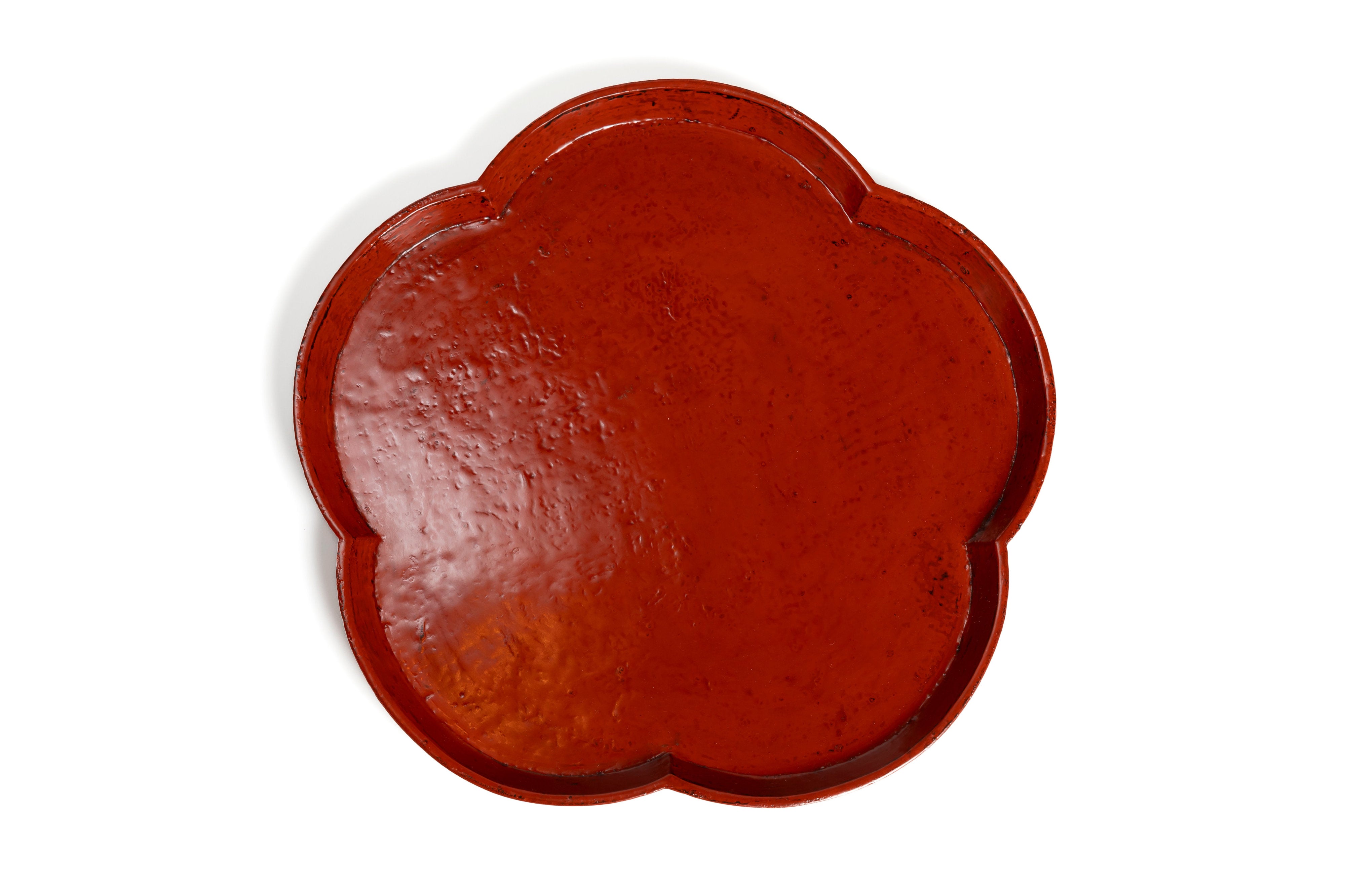 朱漆花形盆 | 松崎 修