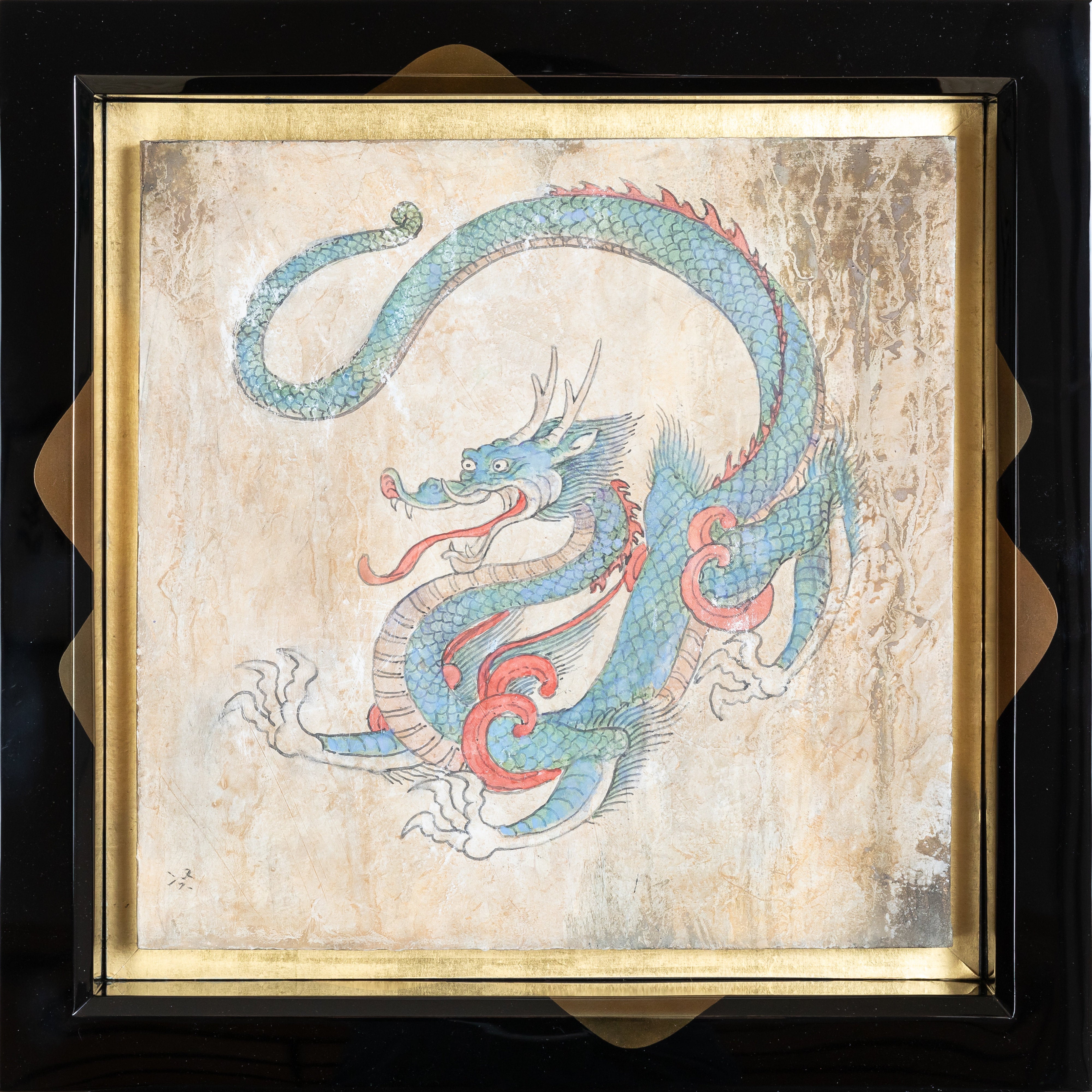 青龍(額・炉縁)| 松原賢 | 絵画