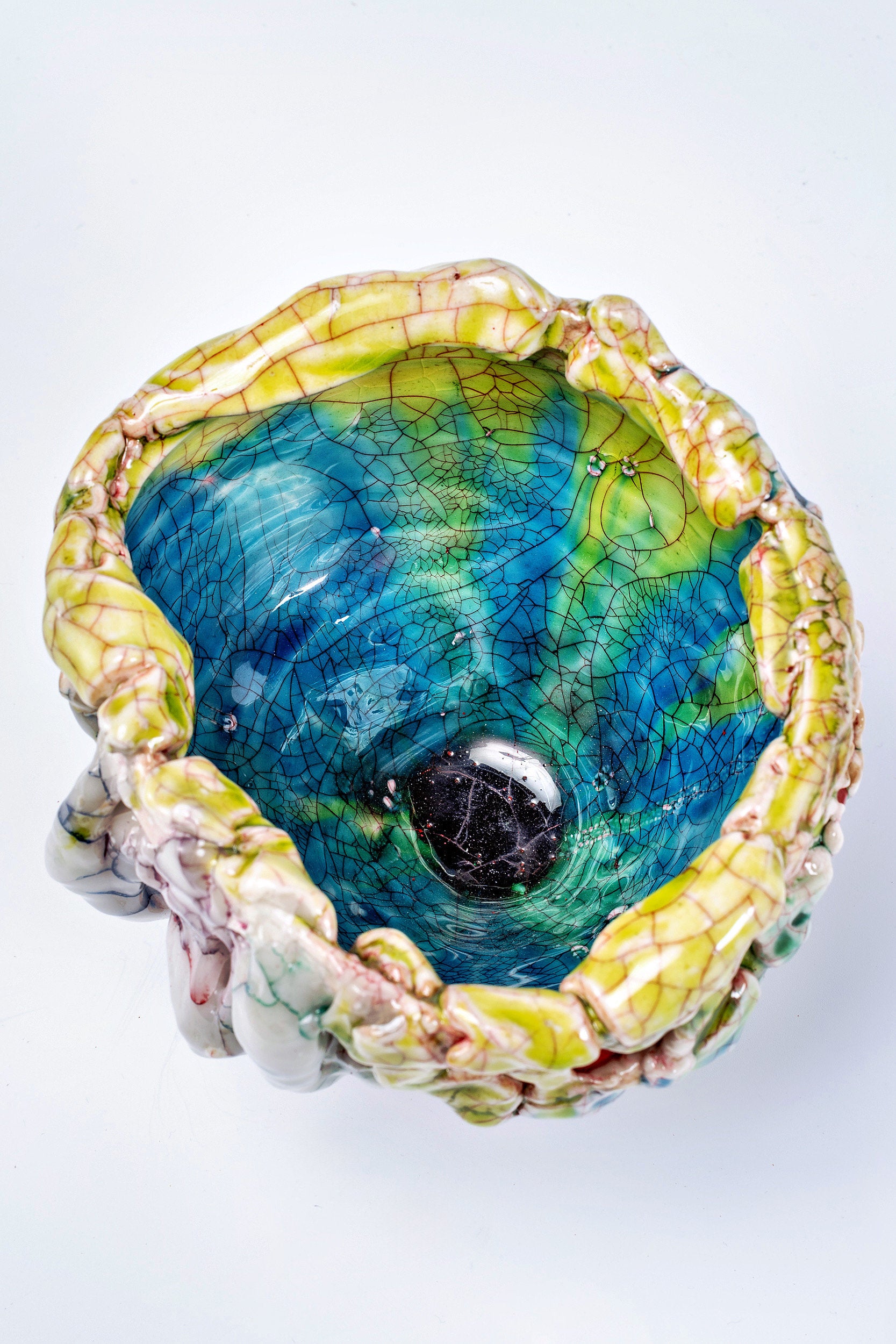 Hybrid Oribe & White Glaze Tea Bowl | 氏家 昂大