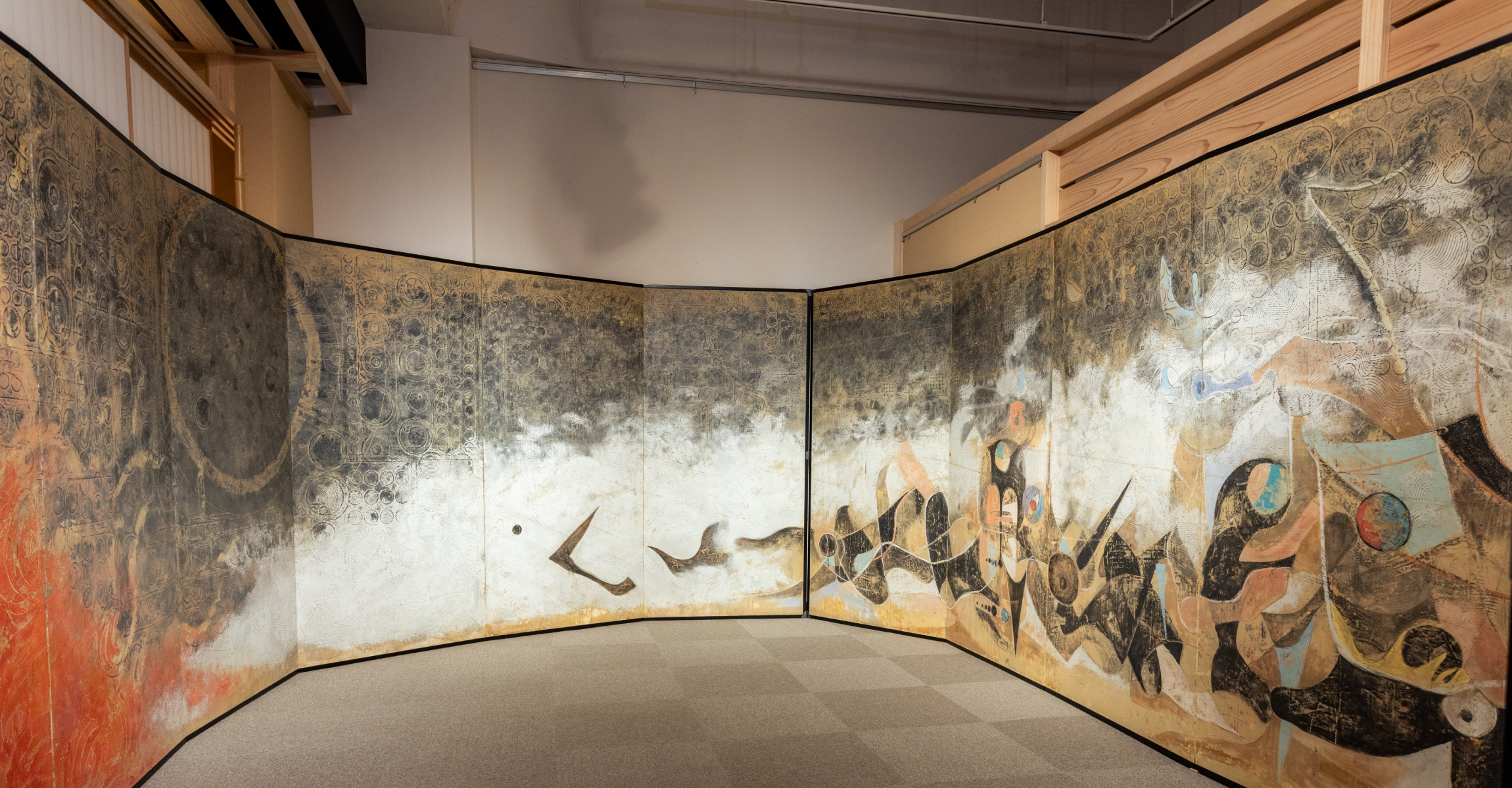 「屏風 カオス」6曲2双 | 松原賢 | 絵画