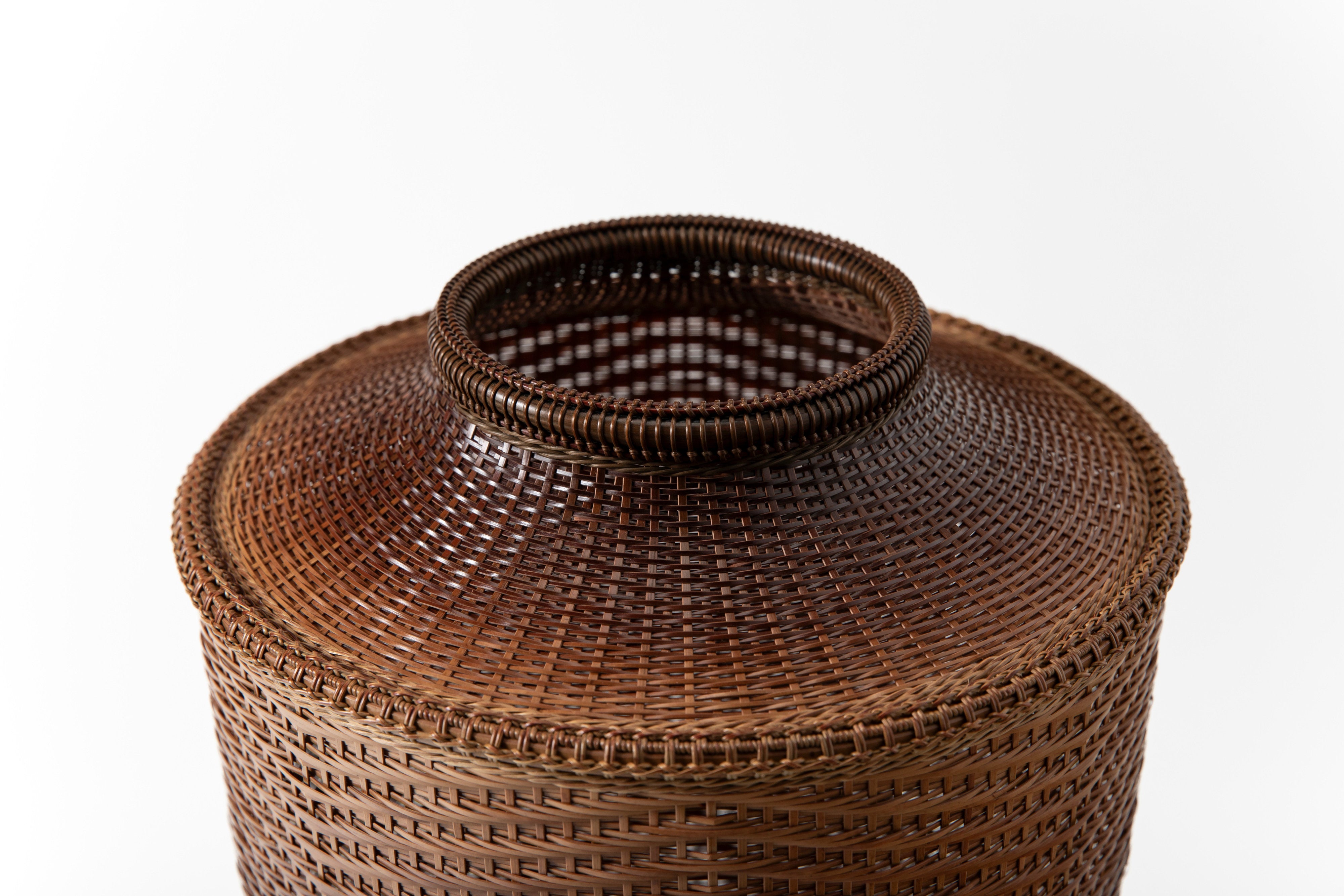 松尾竹峰 煤竹花籃 | 斎藤正光 監修