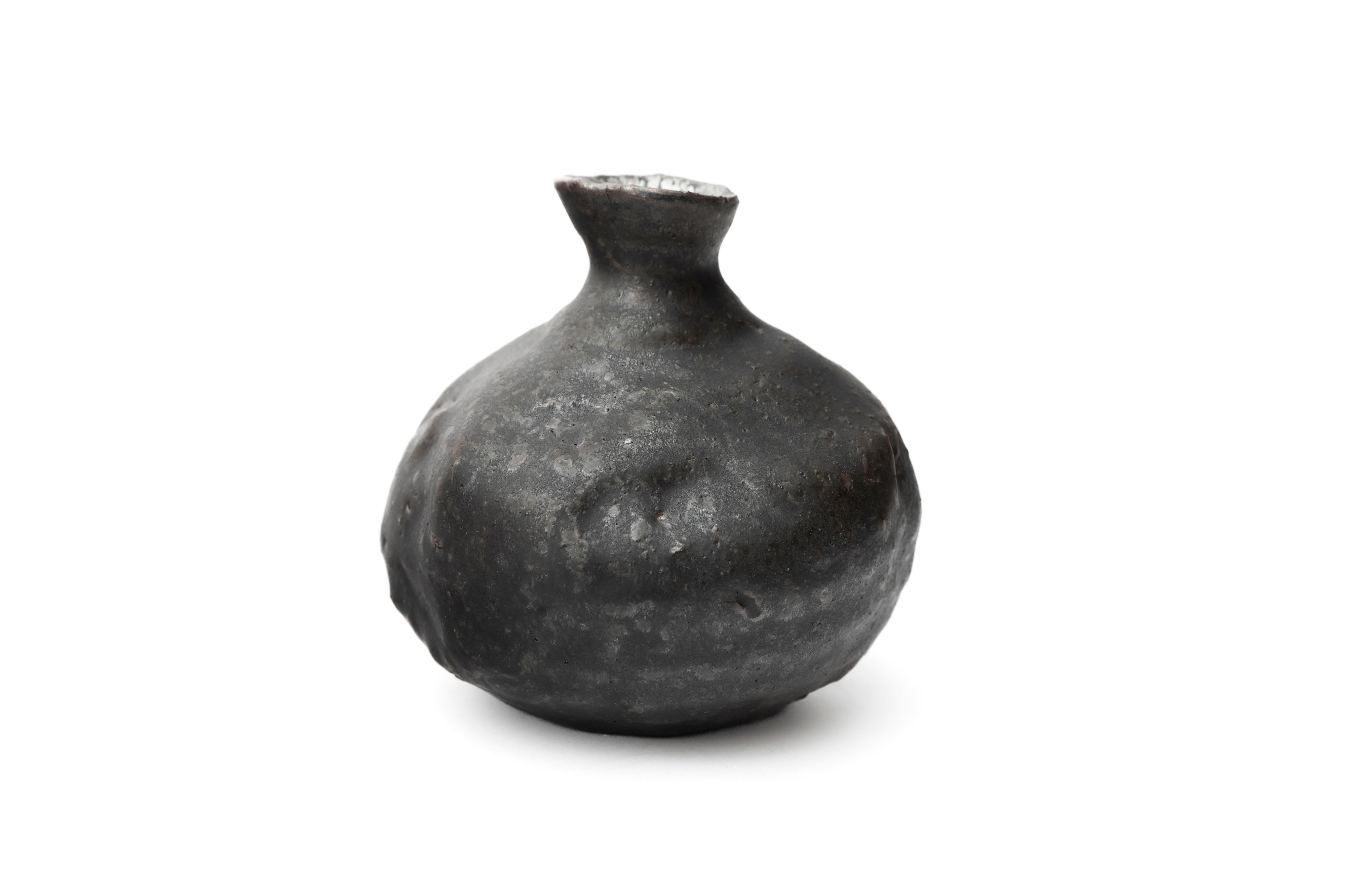 桃銀油滴煤黒徳利 | 古谷 宣幸