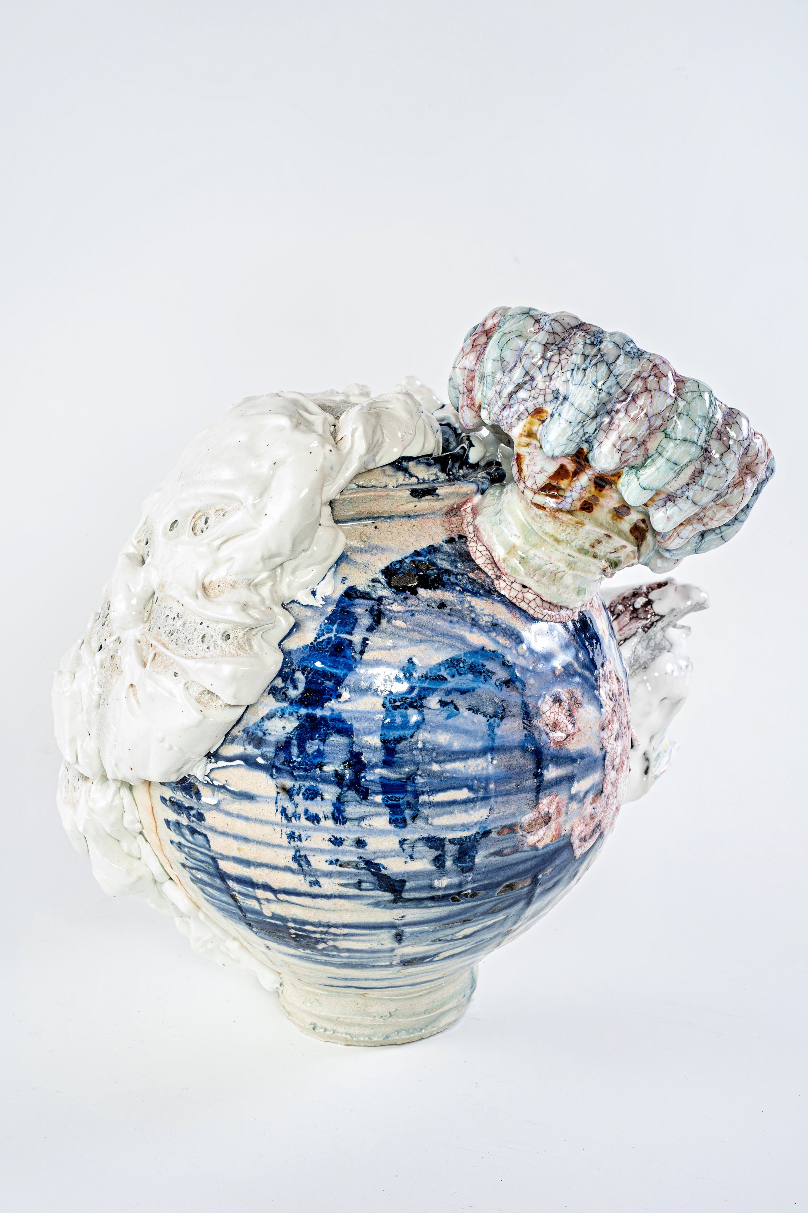 Hybrid Oribe & White Glaze Tea Bowl | 氏家 昂大