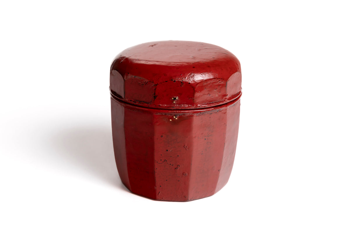 Vermilion Lacquer Faceted Box | Tohru Matsuzaki