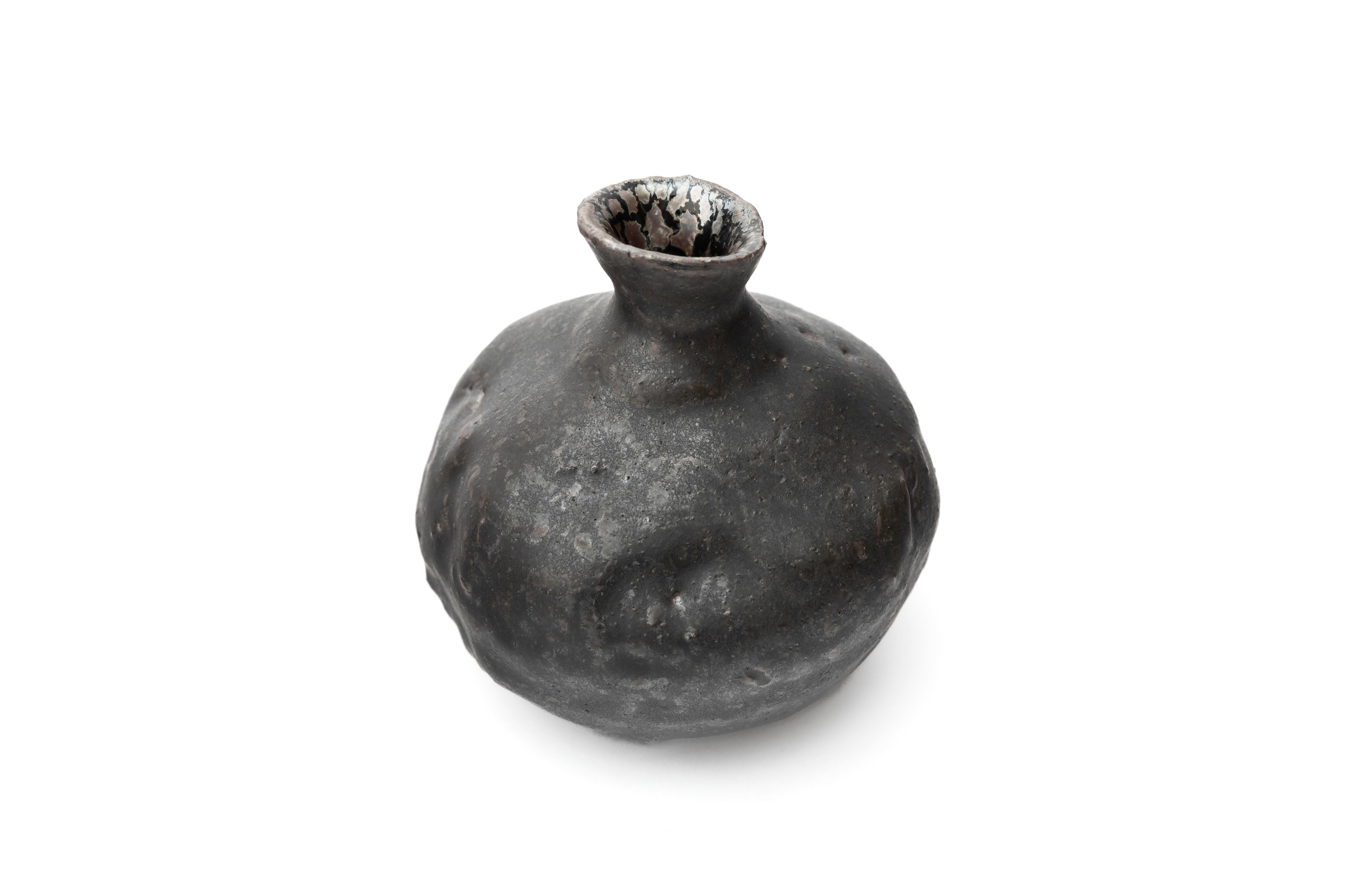 桃銀油滴煤黒徳利 | 古谷 宣幸