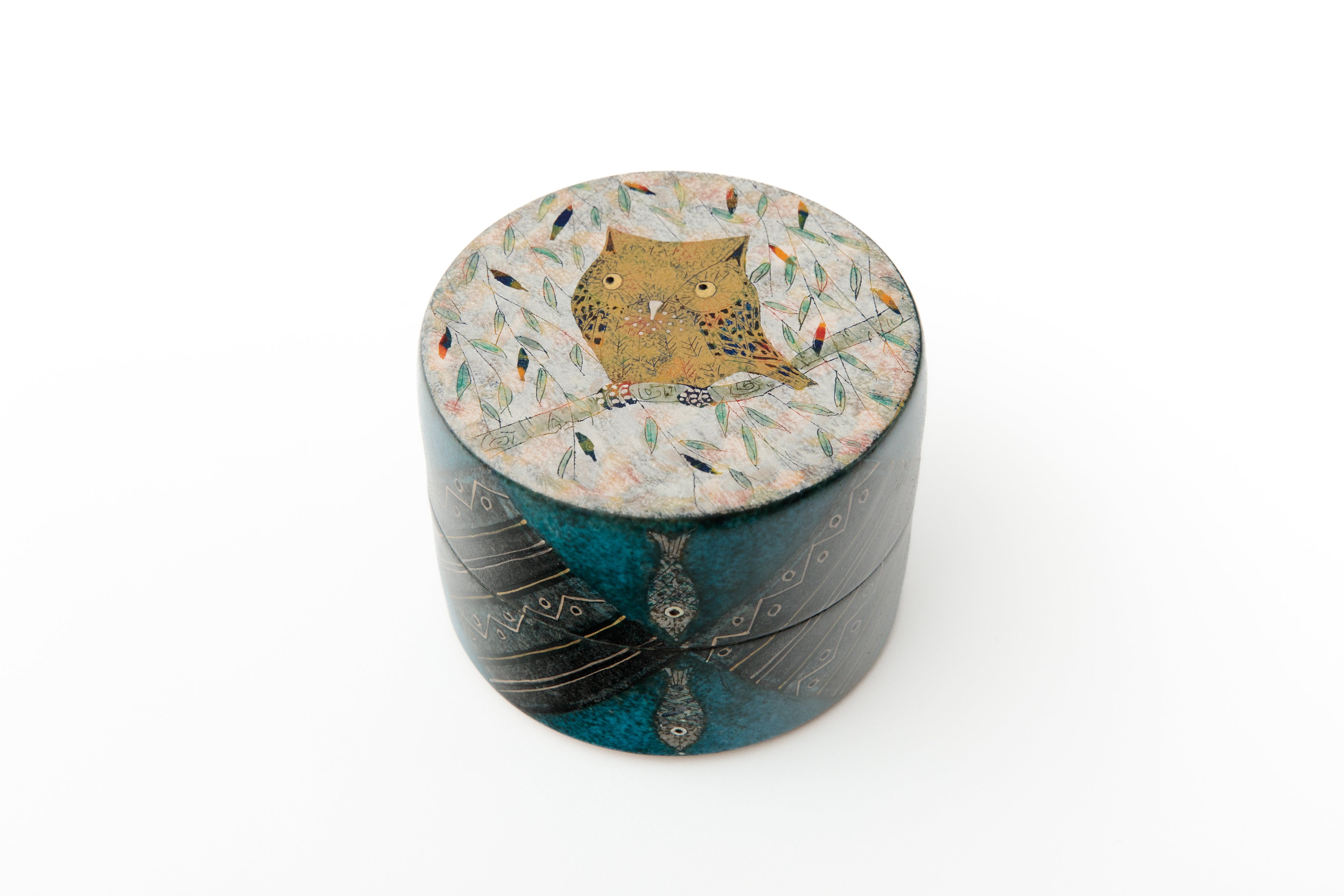 釉刻色絵金銀彩小筥 | 伊藤 北斗