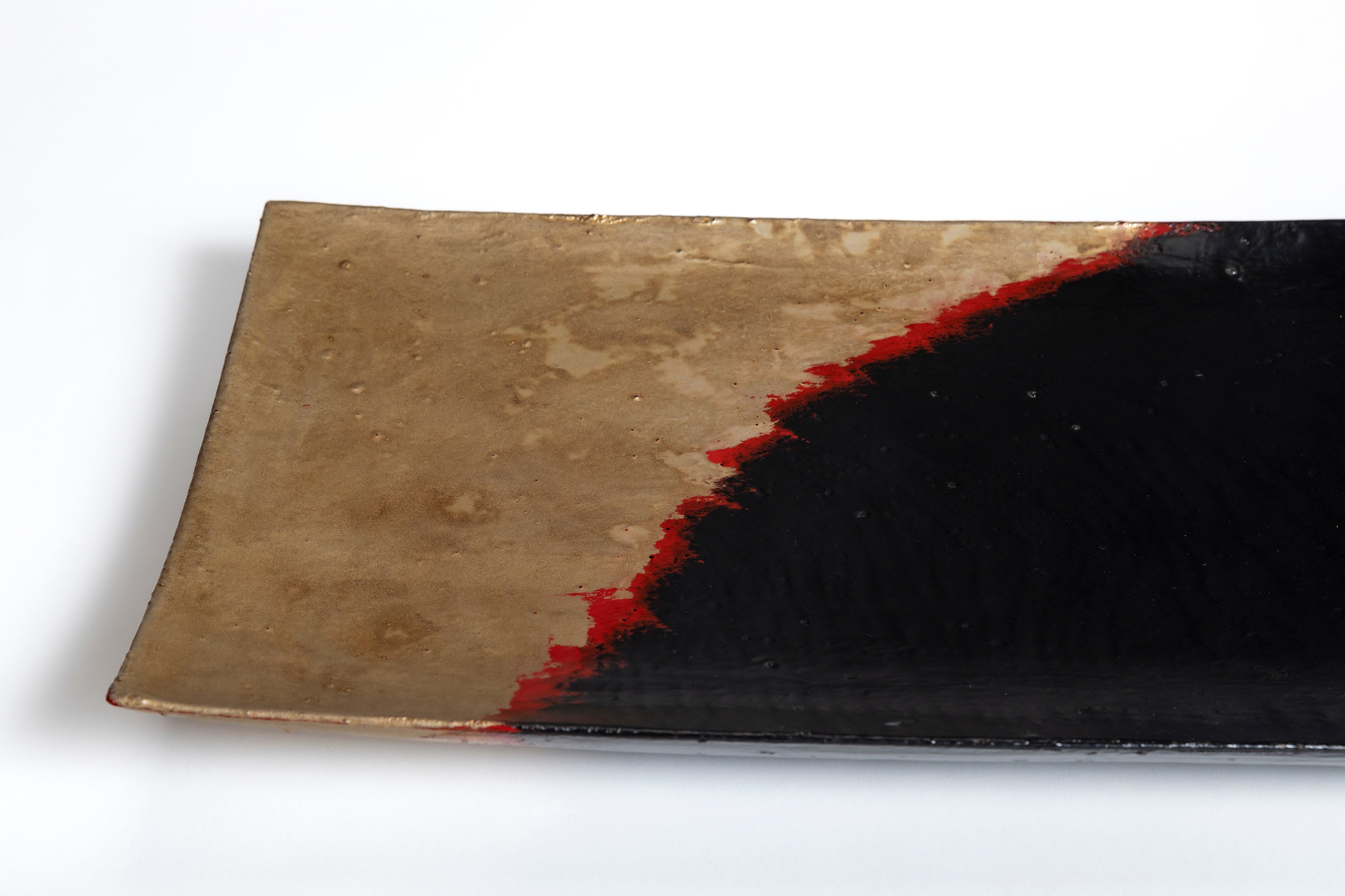 塗分長方皿 | 松崎 修