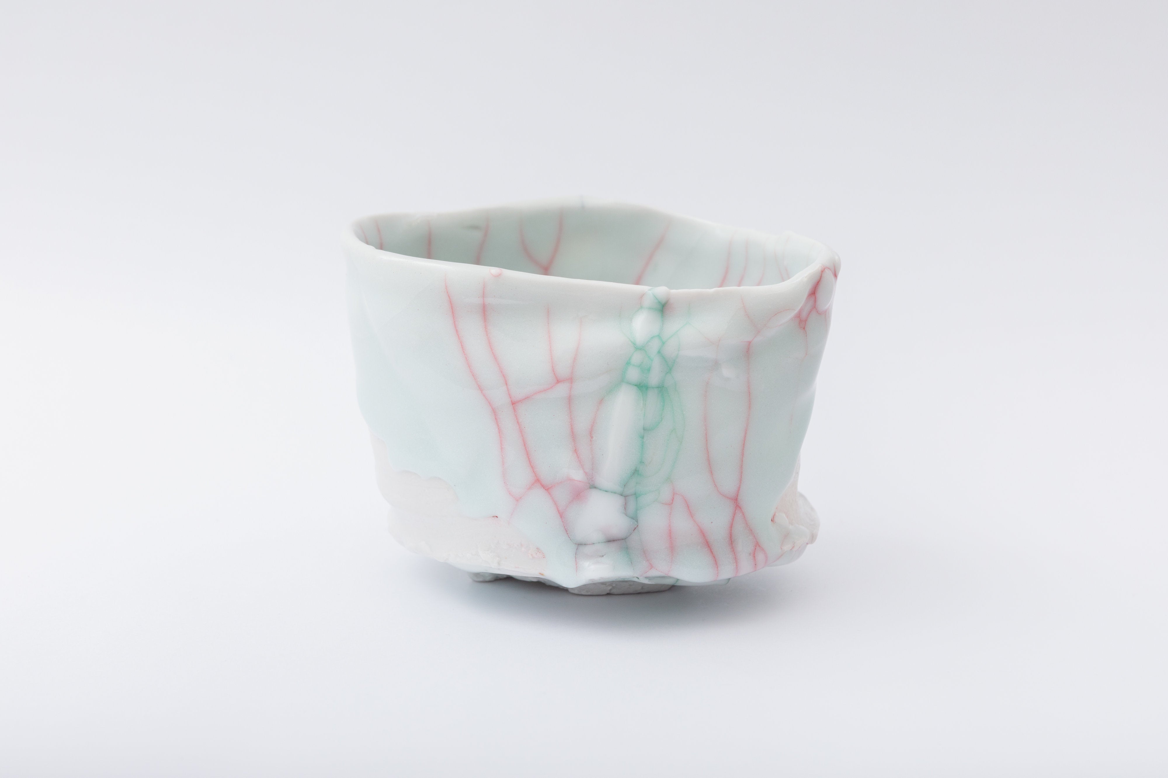 漆貫入彩青白磁茶盌 | 氏家昴大 | 陶磁器 | 酒器