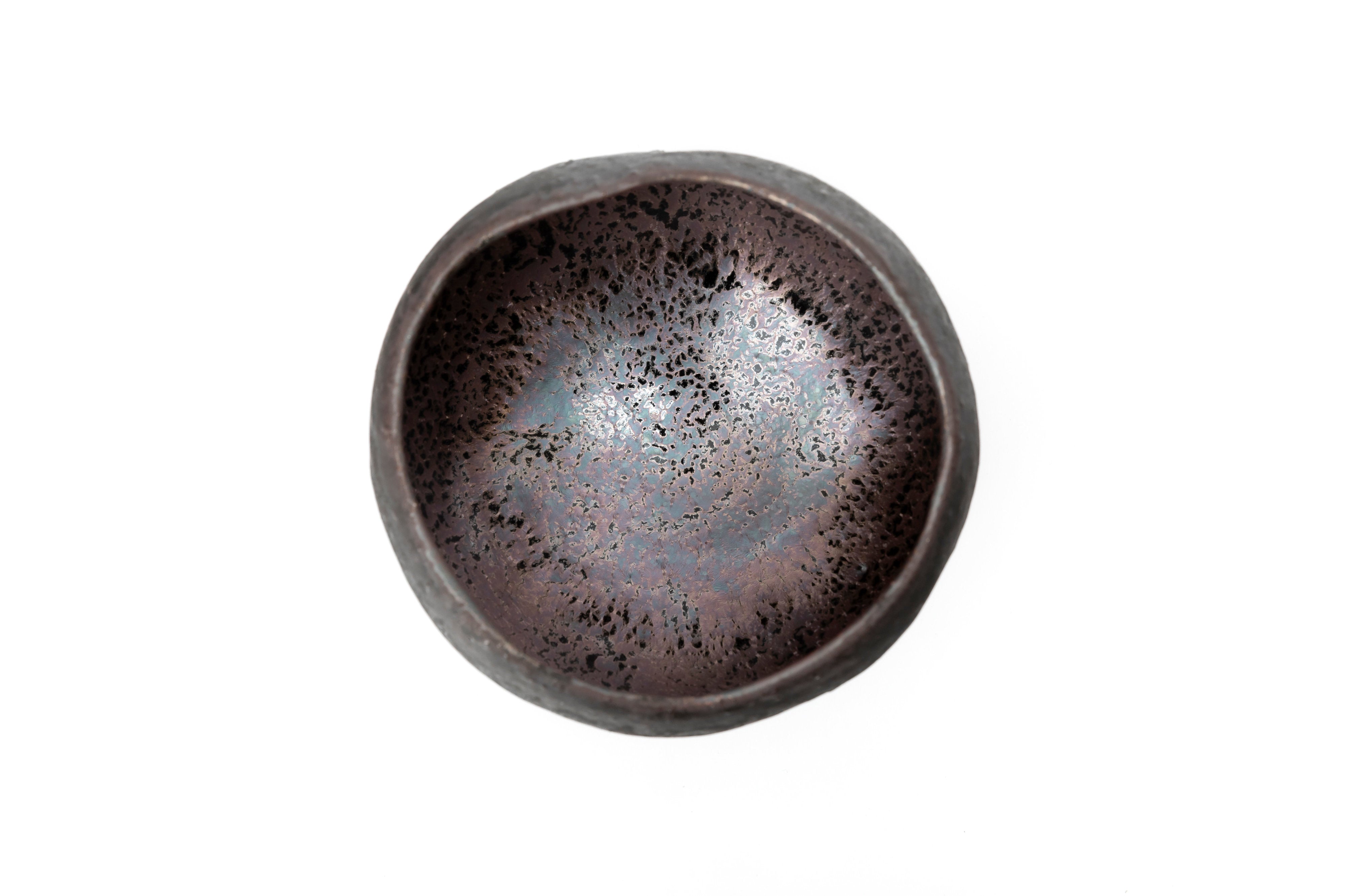 桃銀油滴煤黒茶盌 | 古谷 宣幸