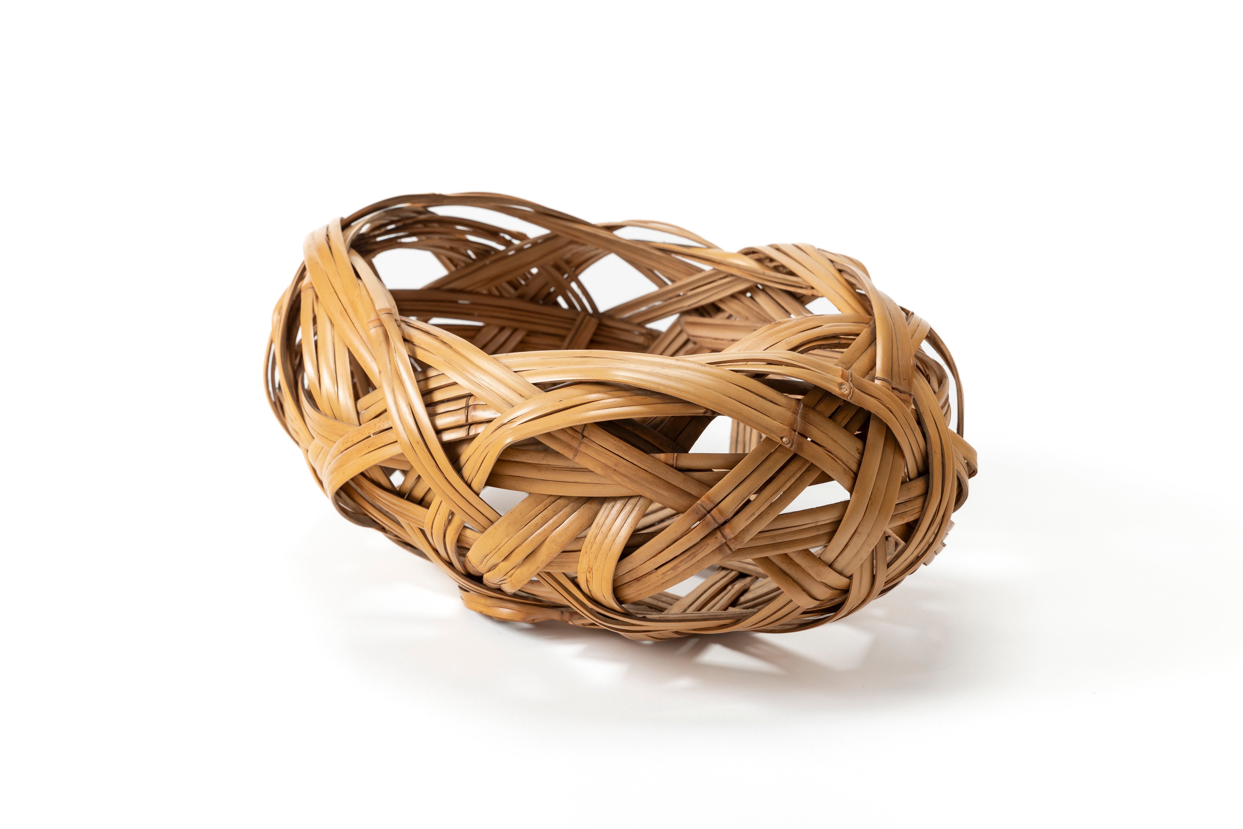 末村笙文 白錆竹繭形花籃 | 斎藤正光 監修