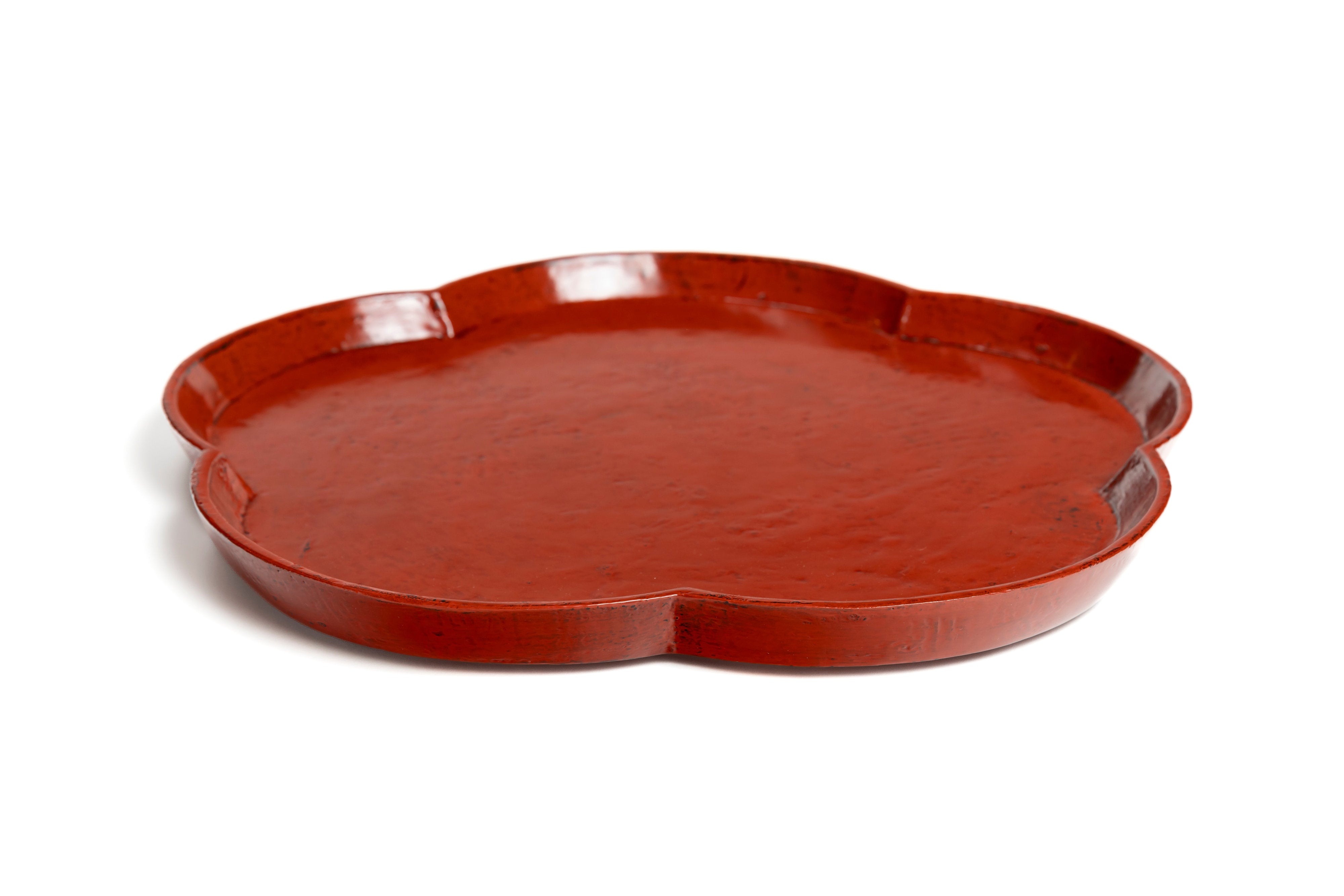 朱漆花形盆 | 松崎 修