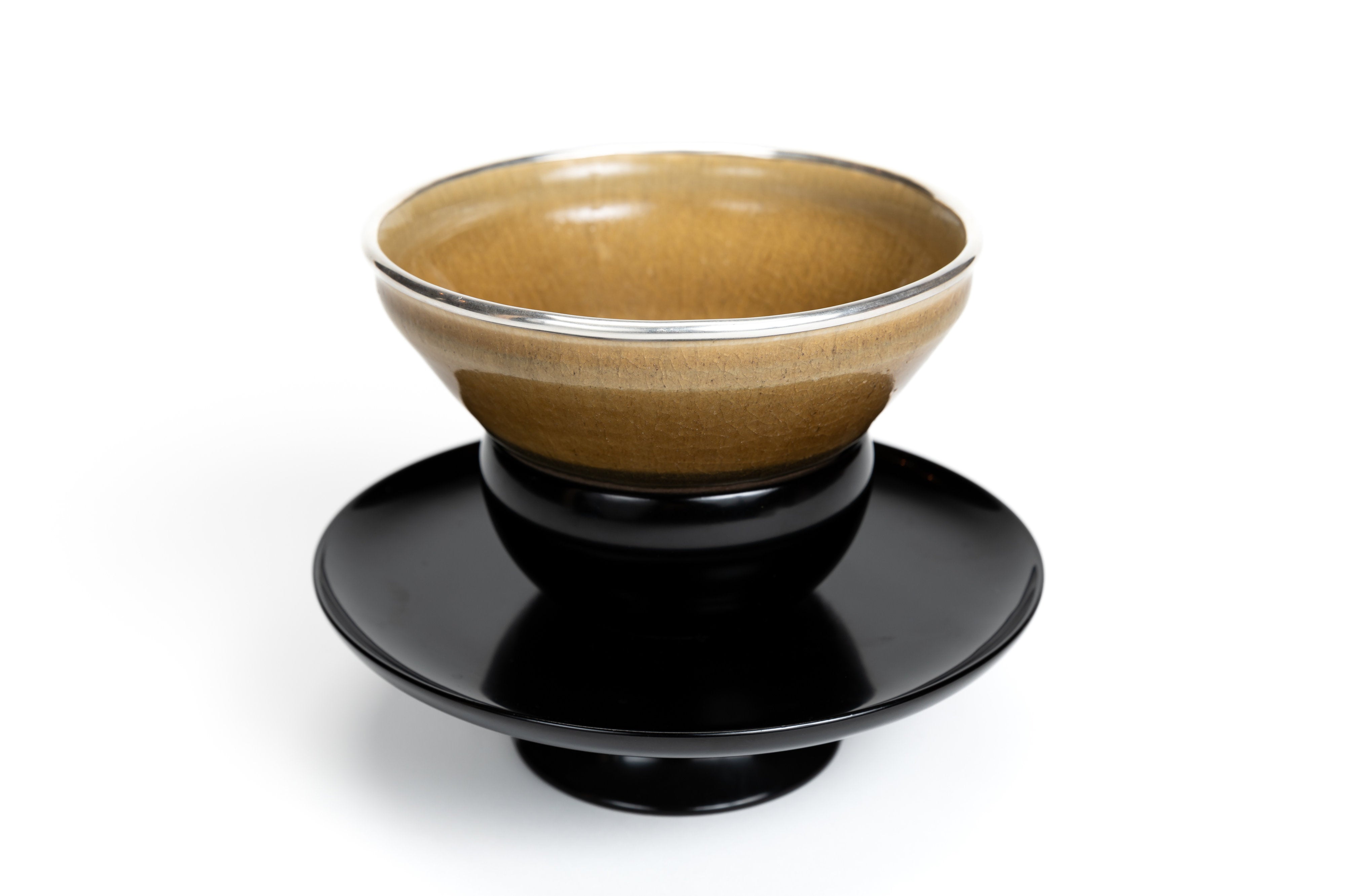 本銀覆輪 黄天目茶盌(穴窯焼成) | 古谷 宣幸