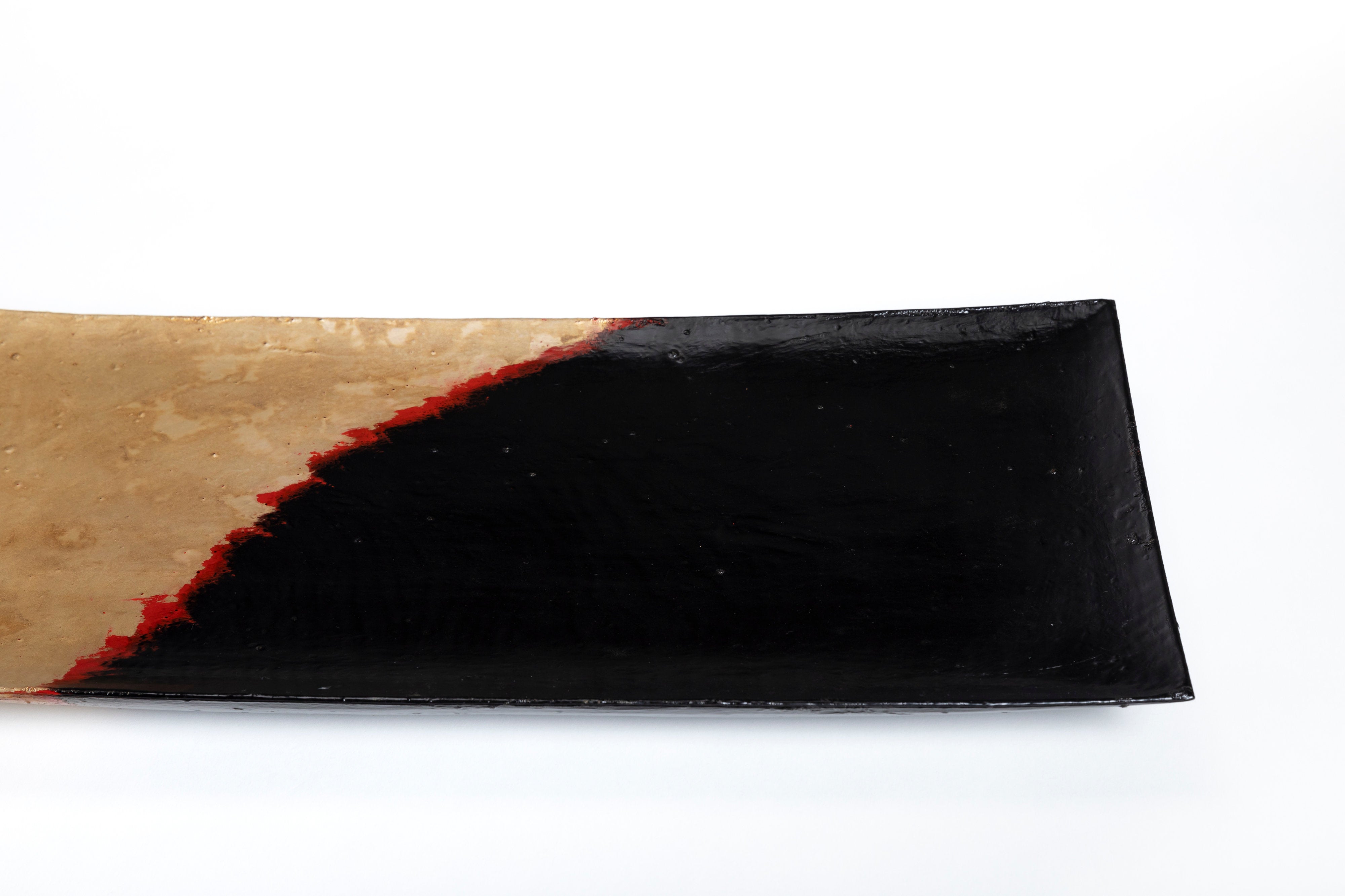 塗分長方皿 | 松崎 修