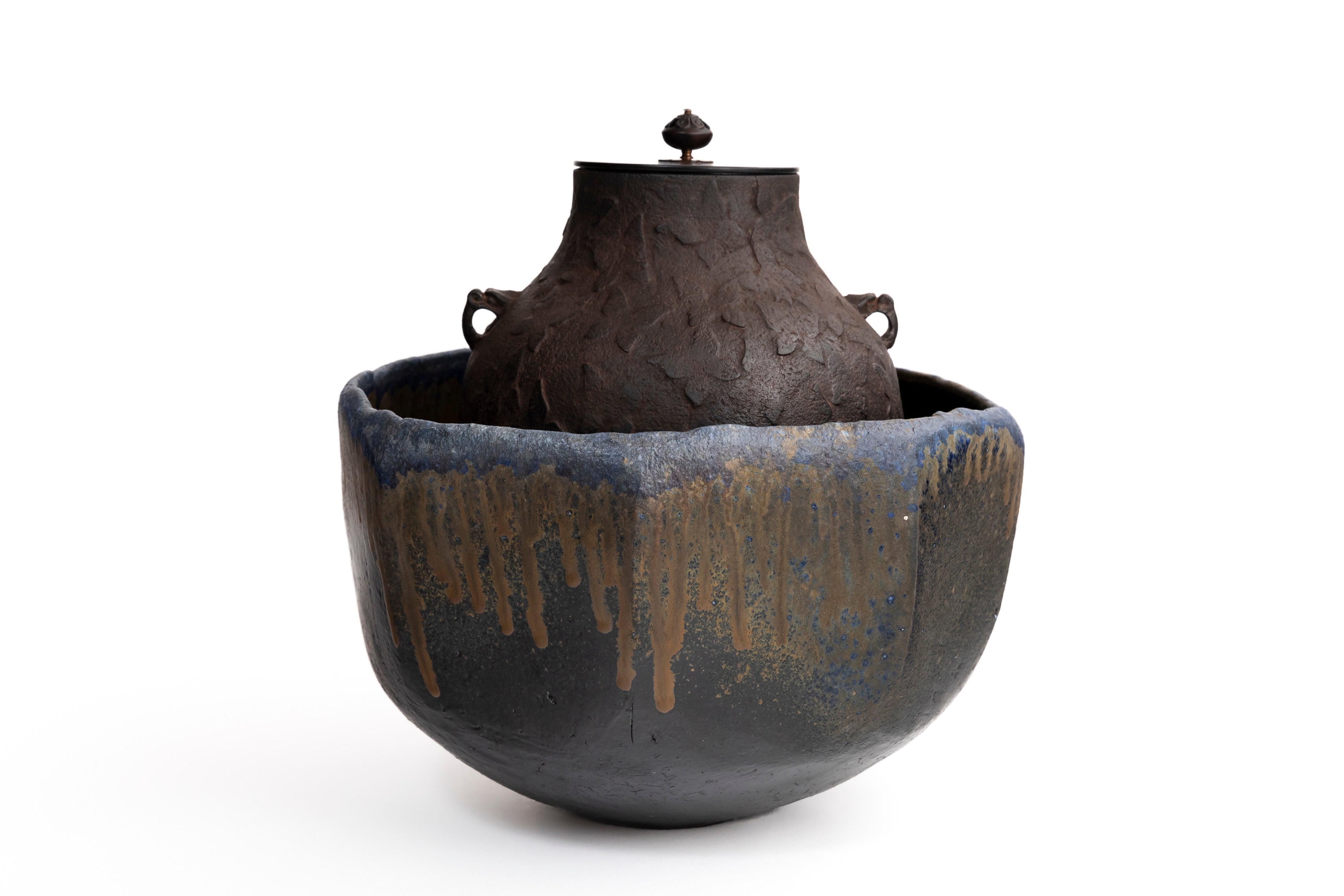 蒼変黒削大鉢 | 後関 裕士