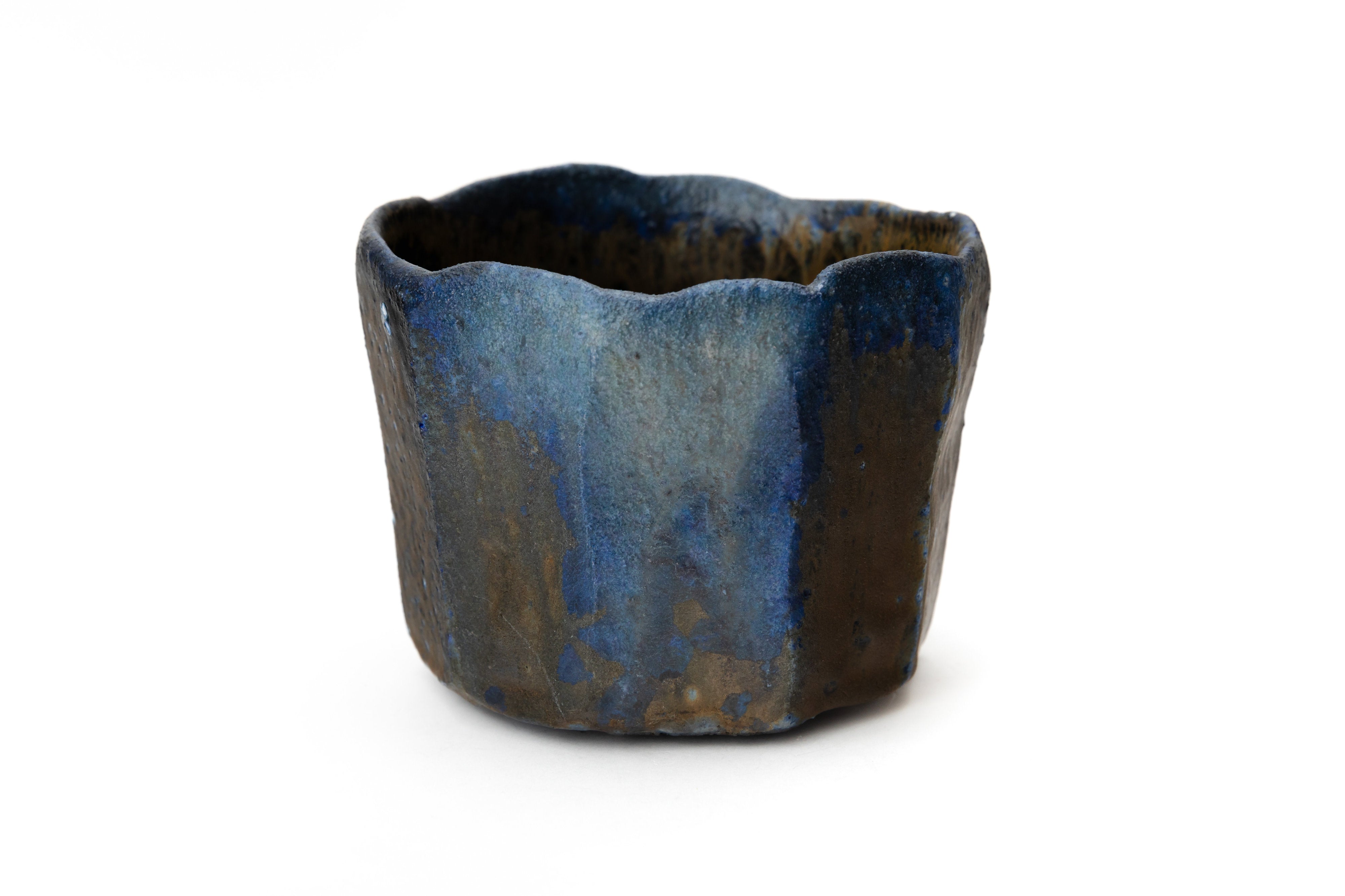 Blue and black tea bowl