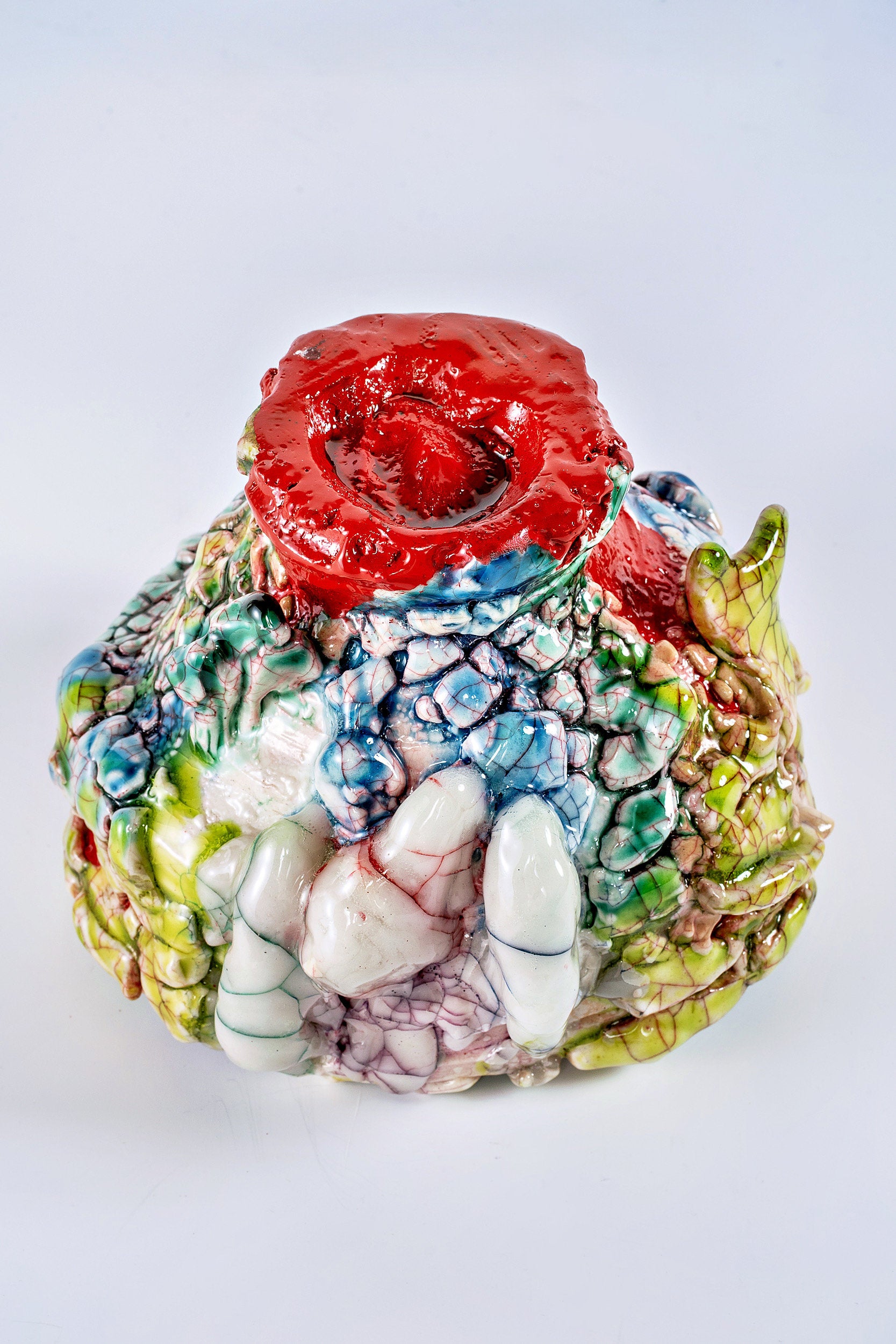 Hybrid Oribe ＆ White Glaze Tea Bowl | 氏家 昂大
