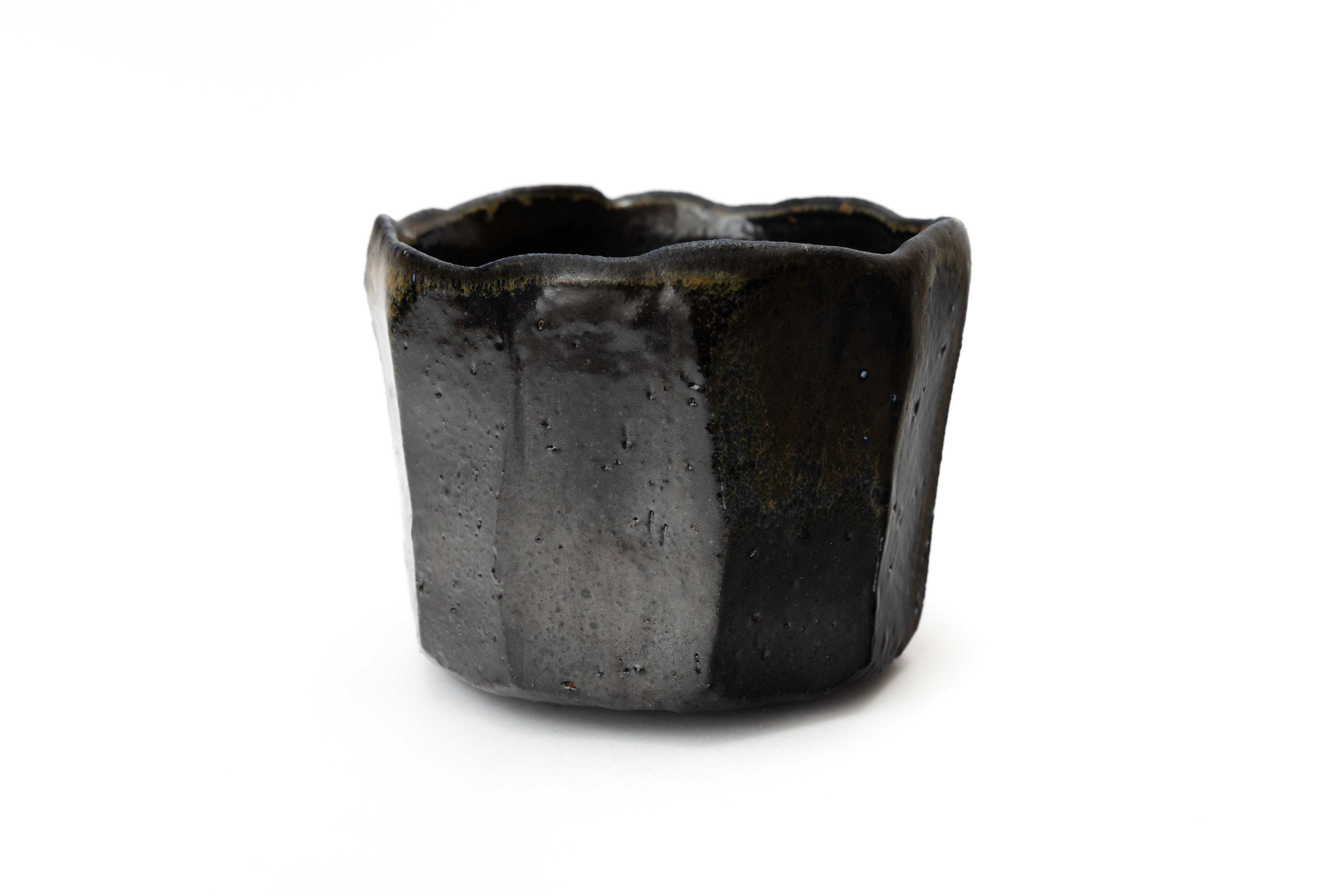ryokuchaページ Blue and black tea bowl