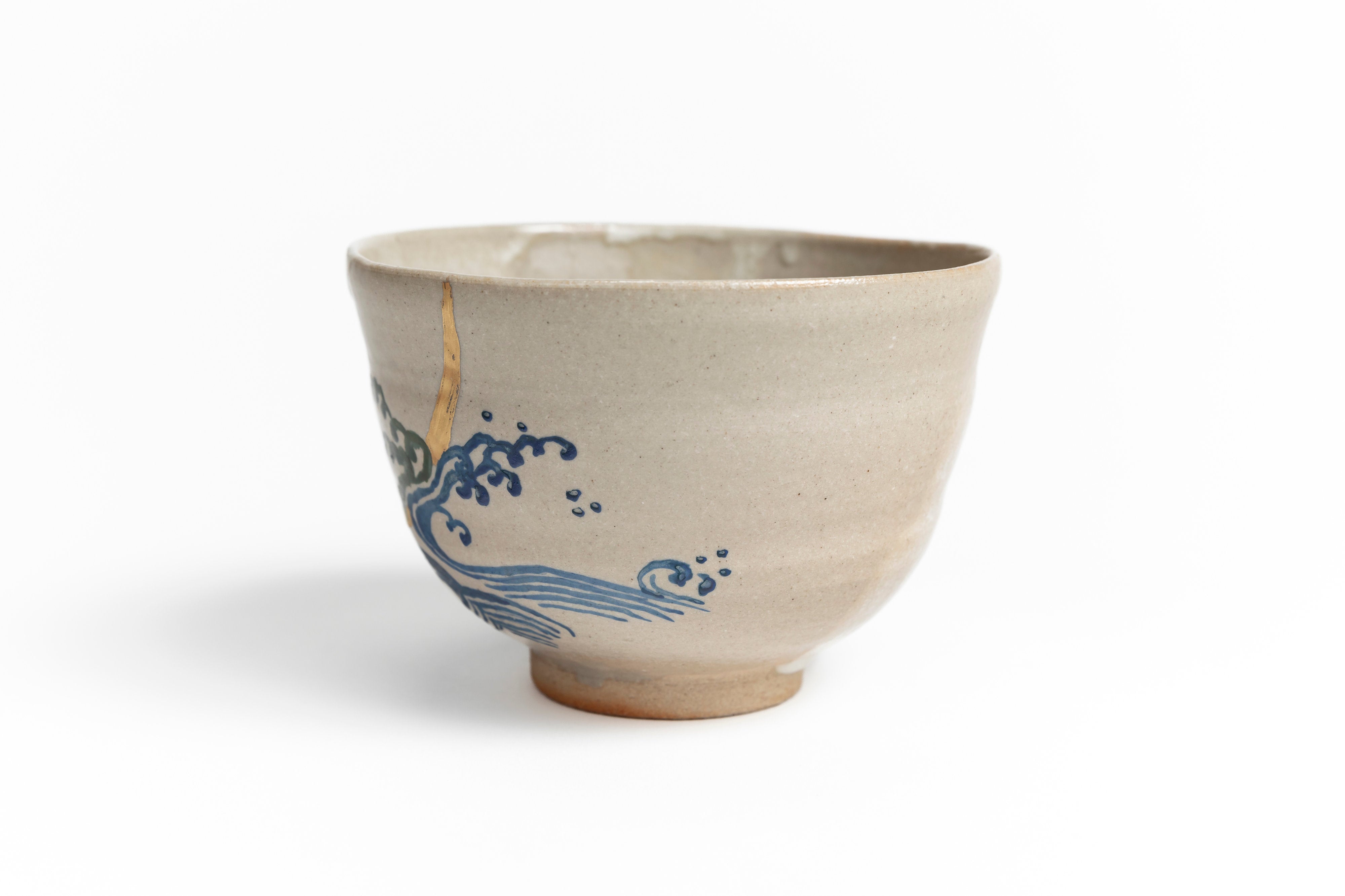 仁清写 波に三日月茶碗 | 田端 志音