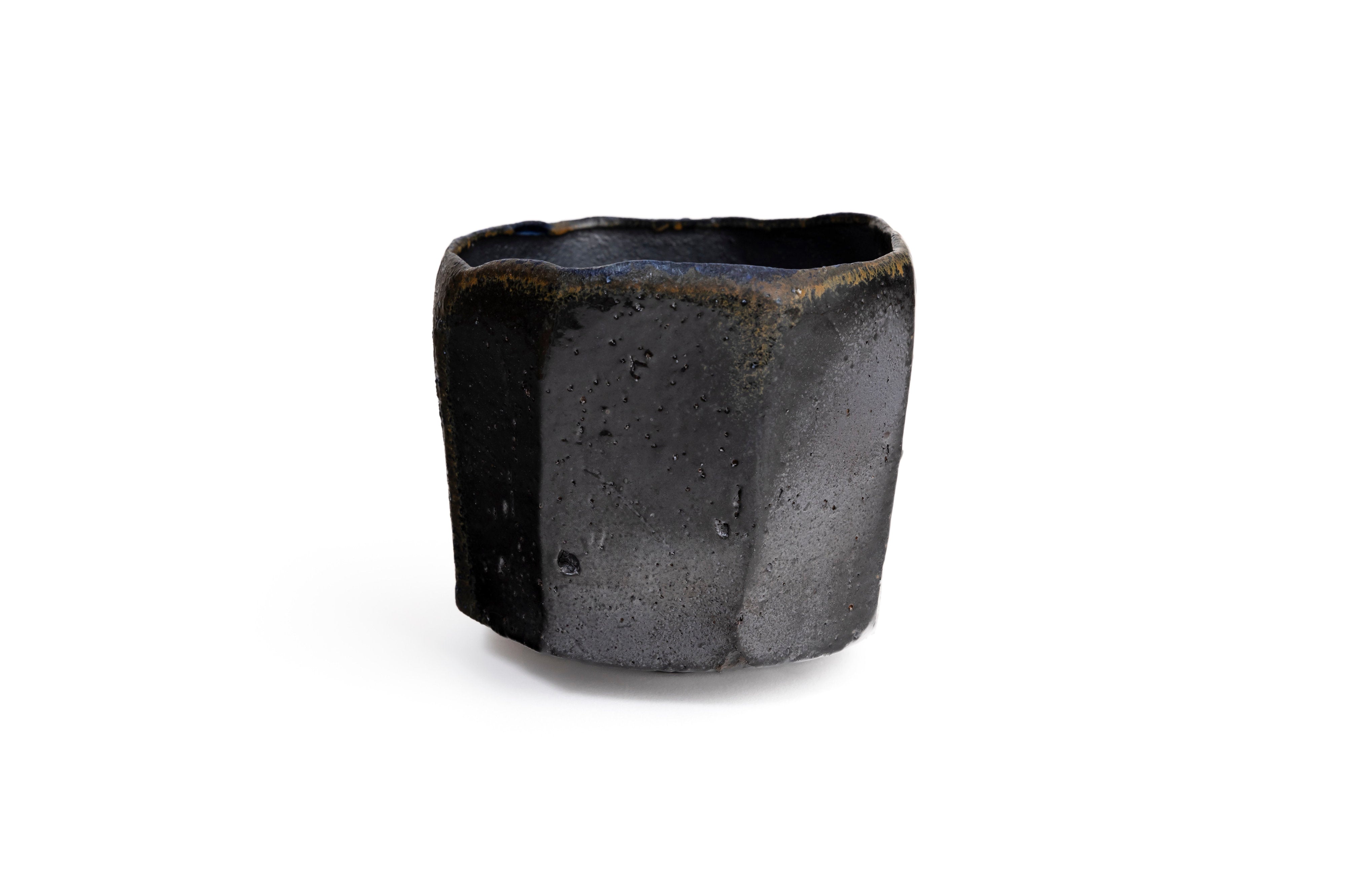 蒼変黒削茶盌 | 後関 裕士