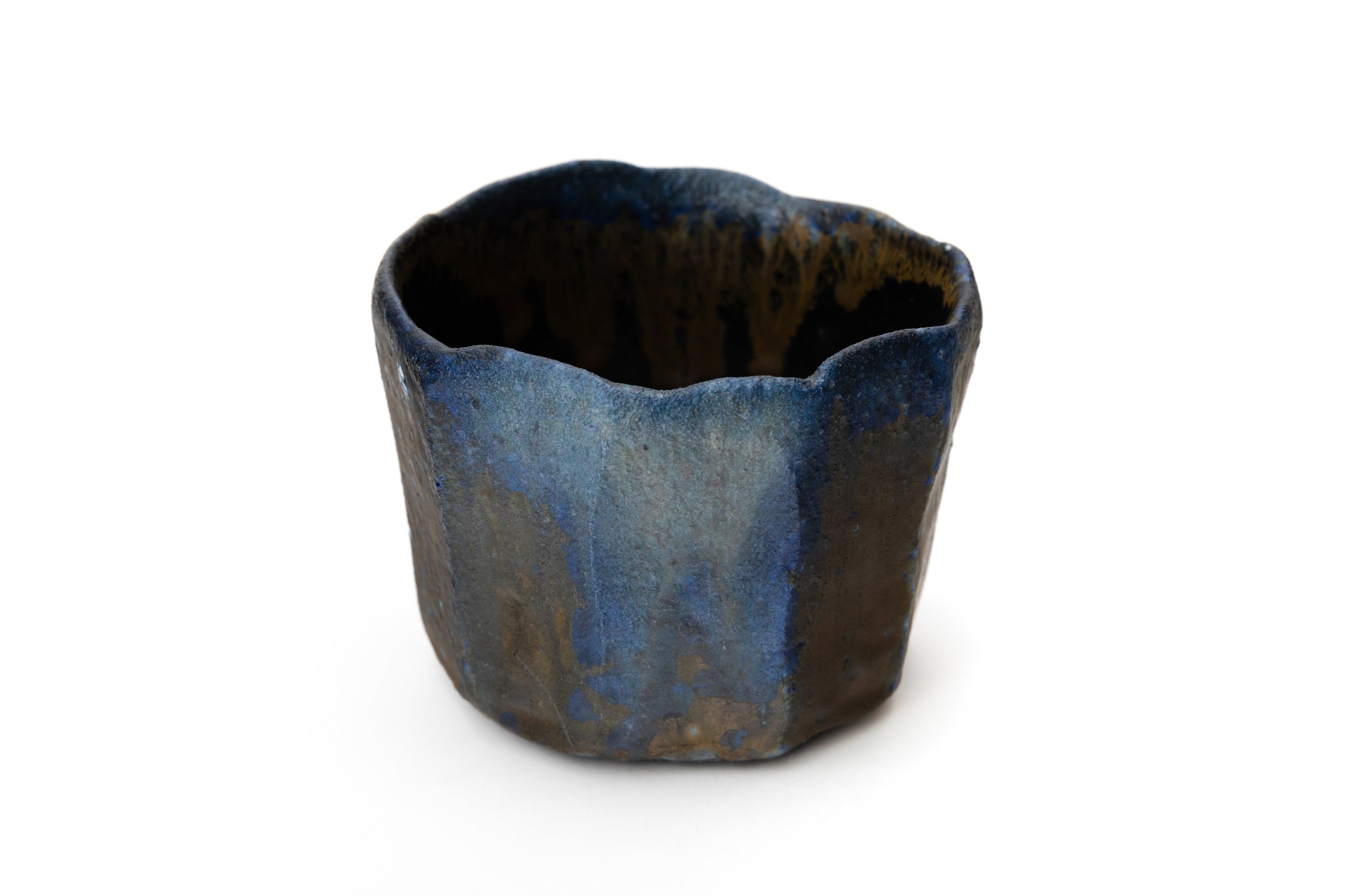 Blue and black tea bowl