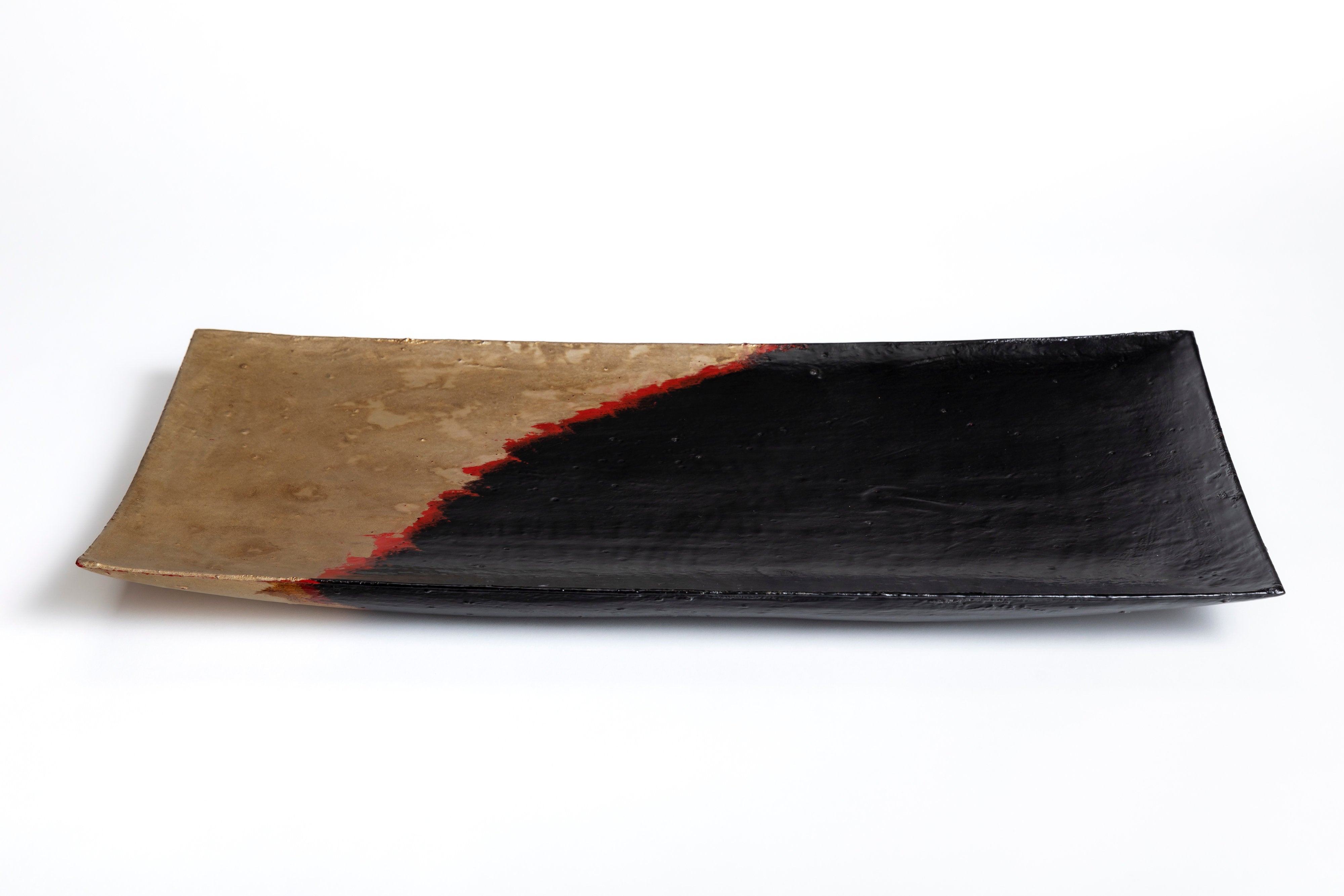 塗分長方皿 | 松崎 修