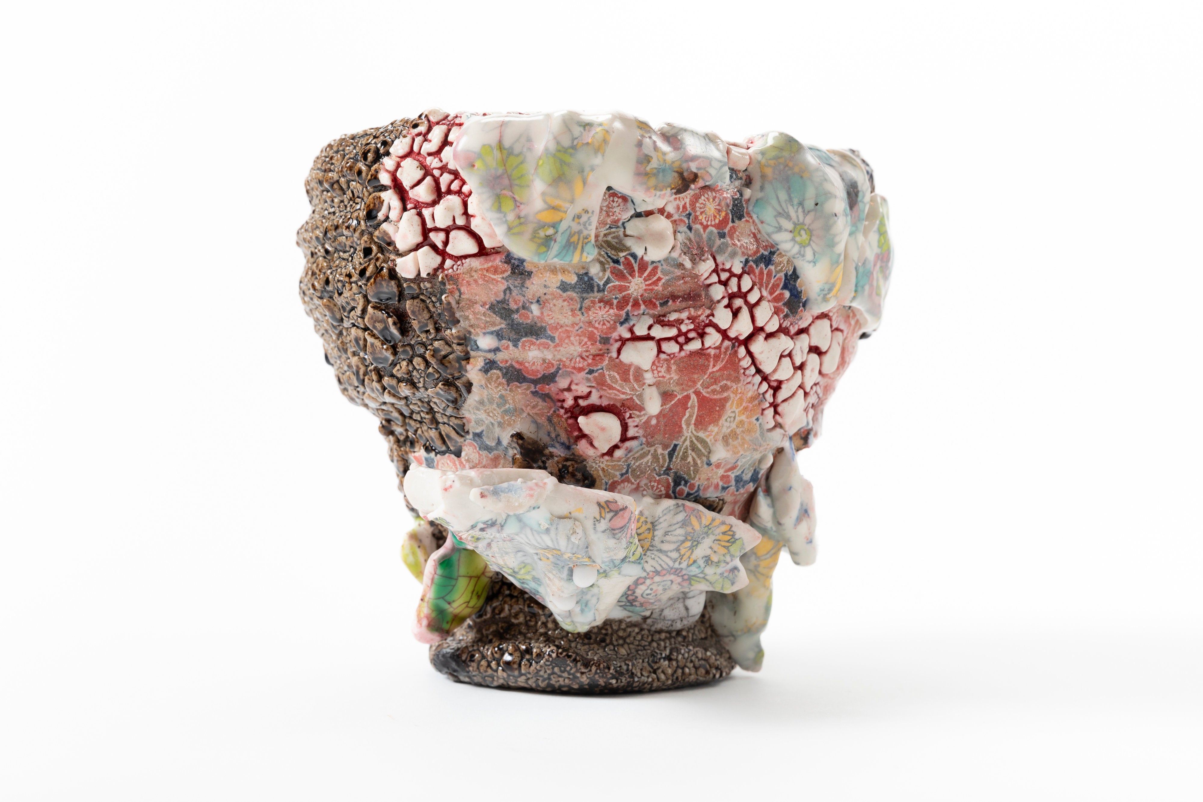 Karatsu Flower Painting　Tea Bowl | 氏家 昂大