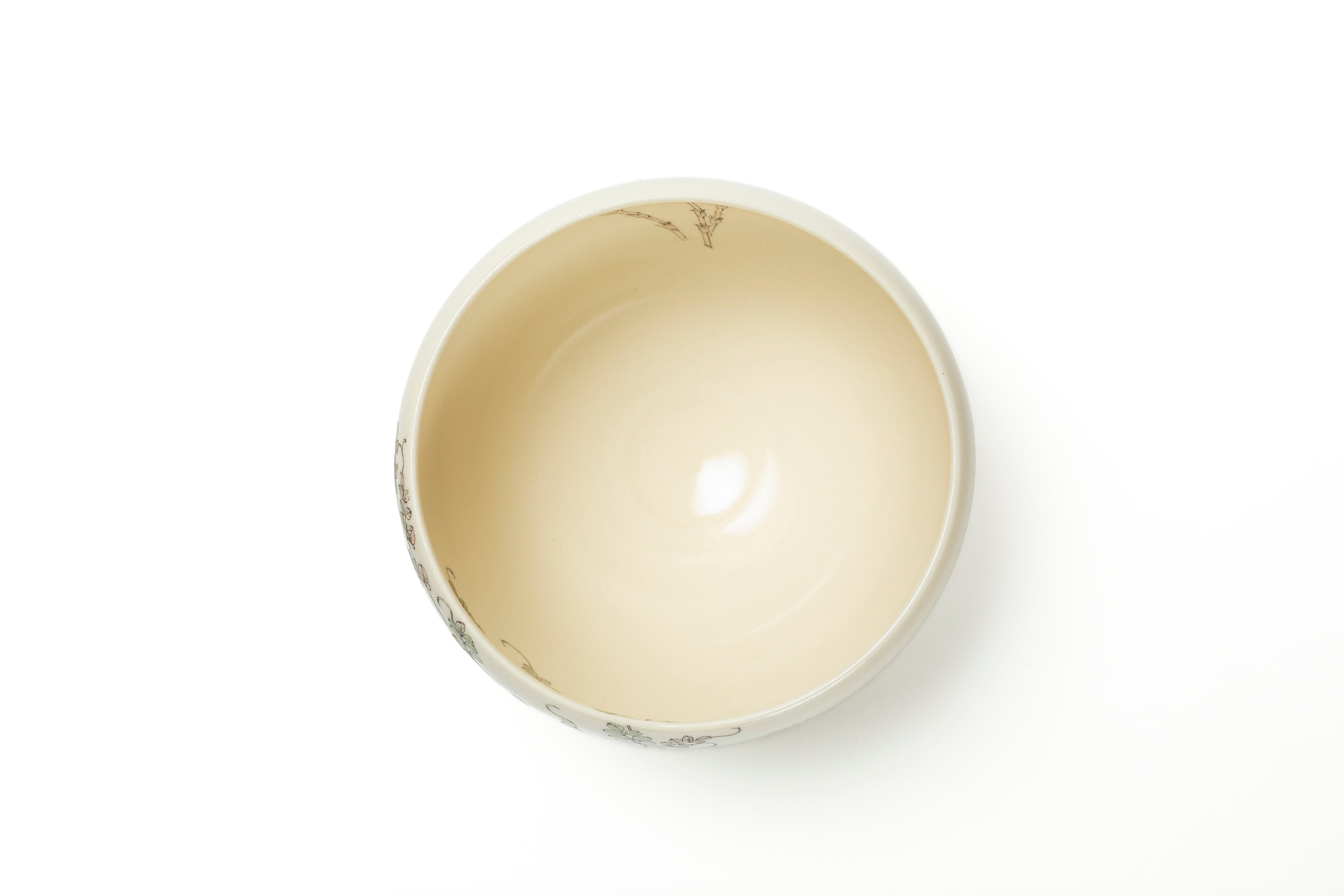 竹内 瑠璃|色絵茶盌「春野に遊ぶ」