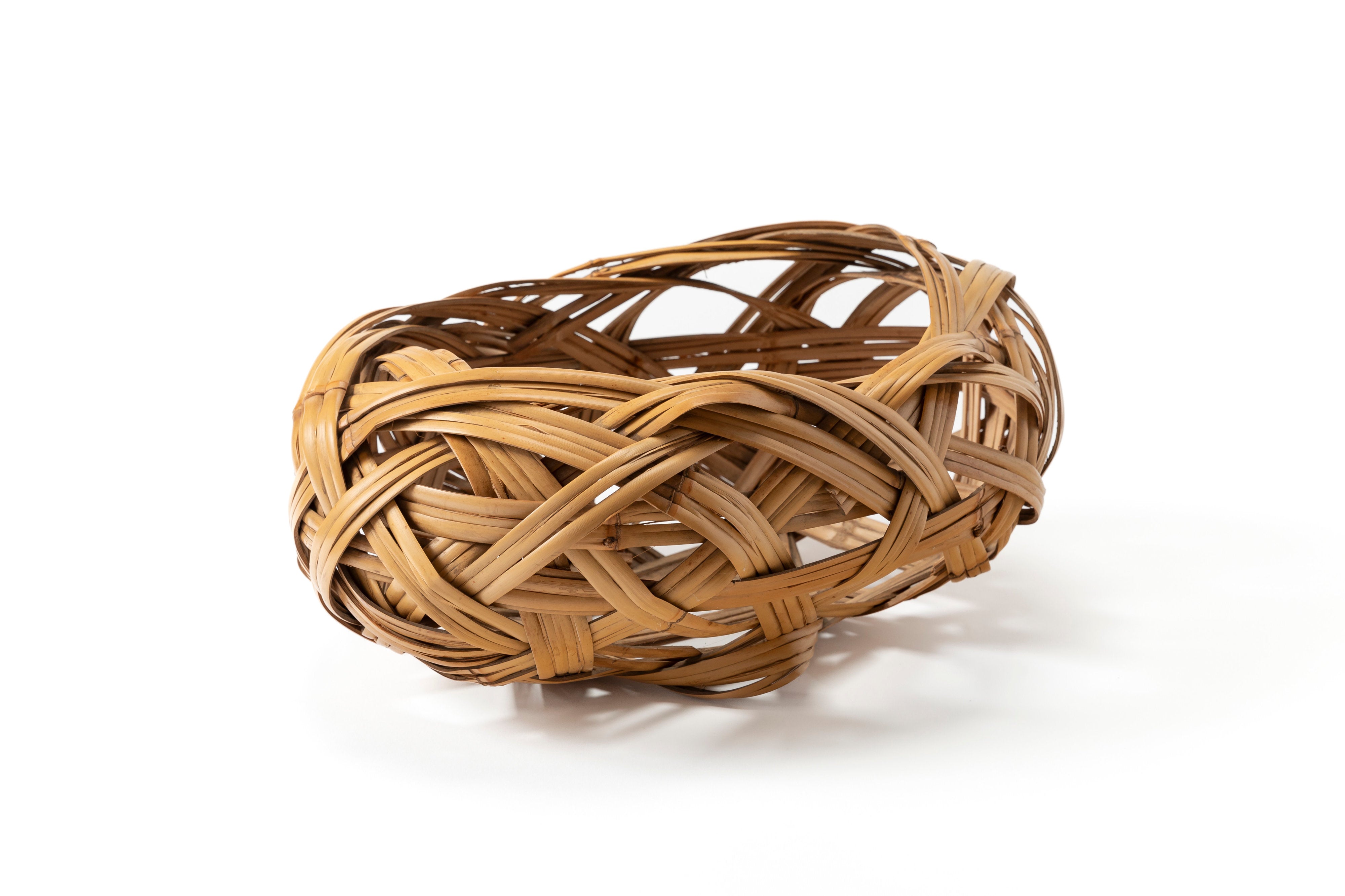 末村笙文 白錆竹繭形花籃 | 斎藤正光 監修