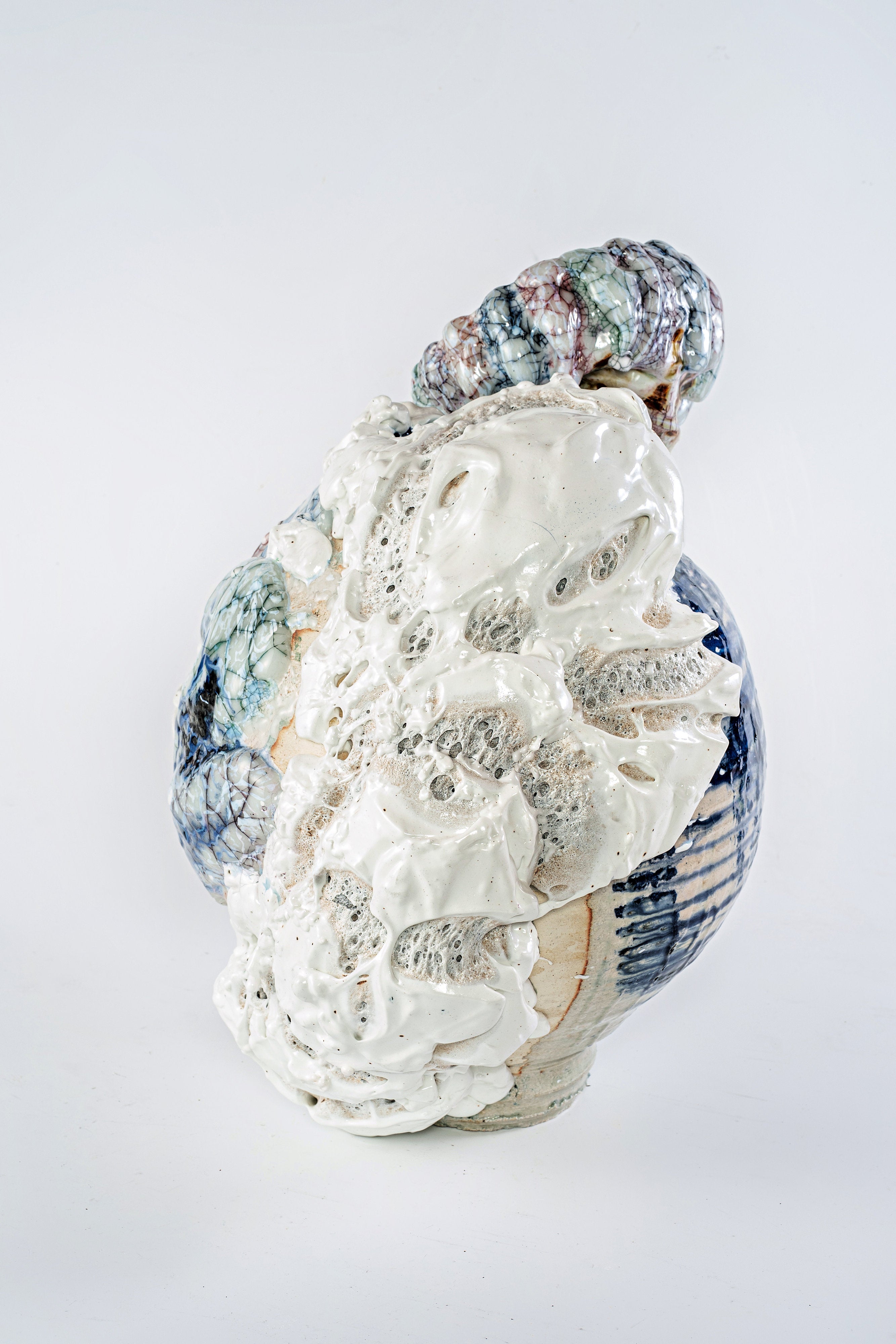 Hybrid Oribe ＆ White Glaze Tea Bowl | 氏家 昂大