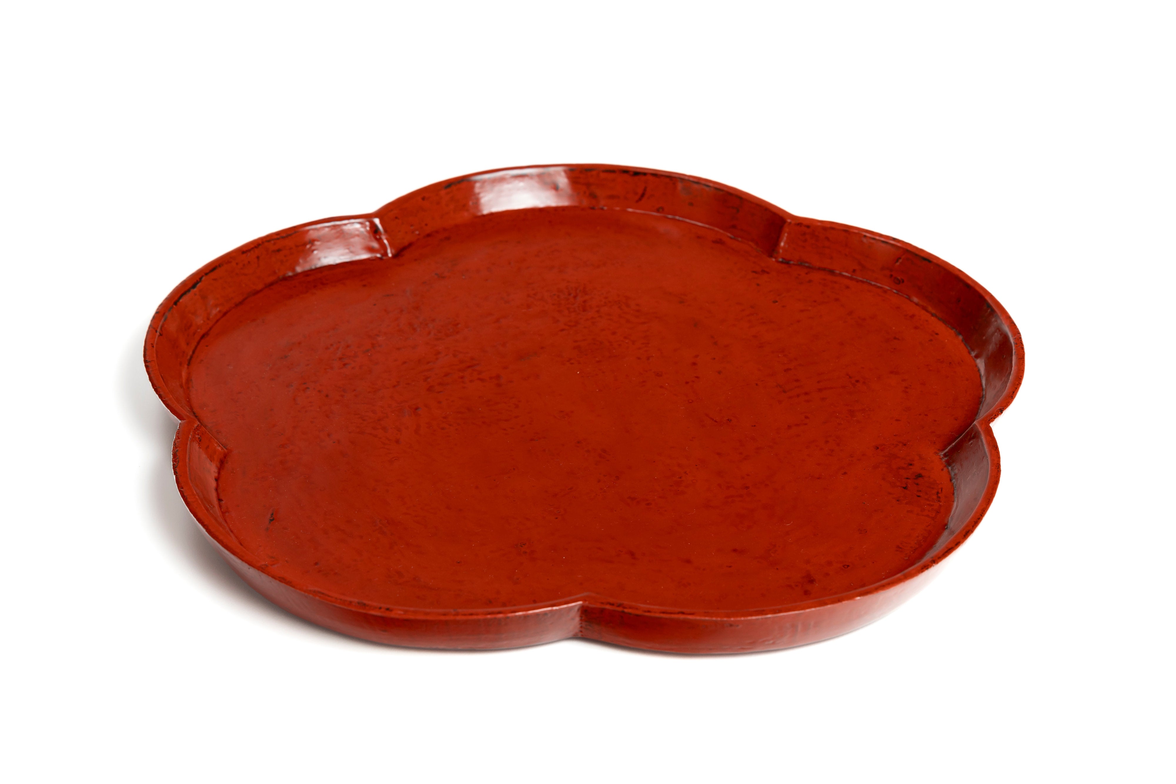 朱漆花形盆 | 松崎 修