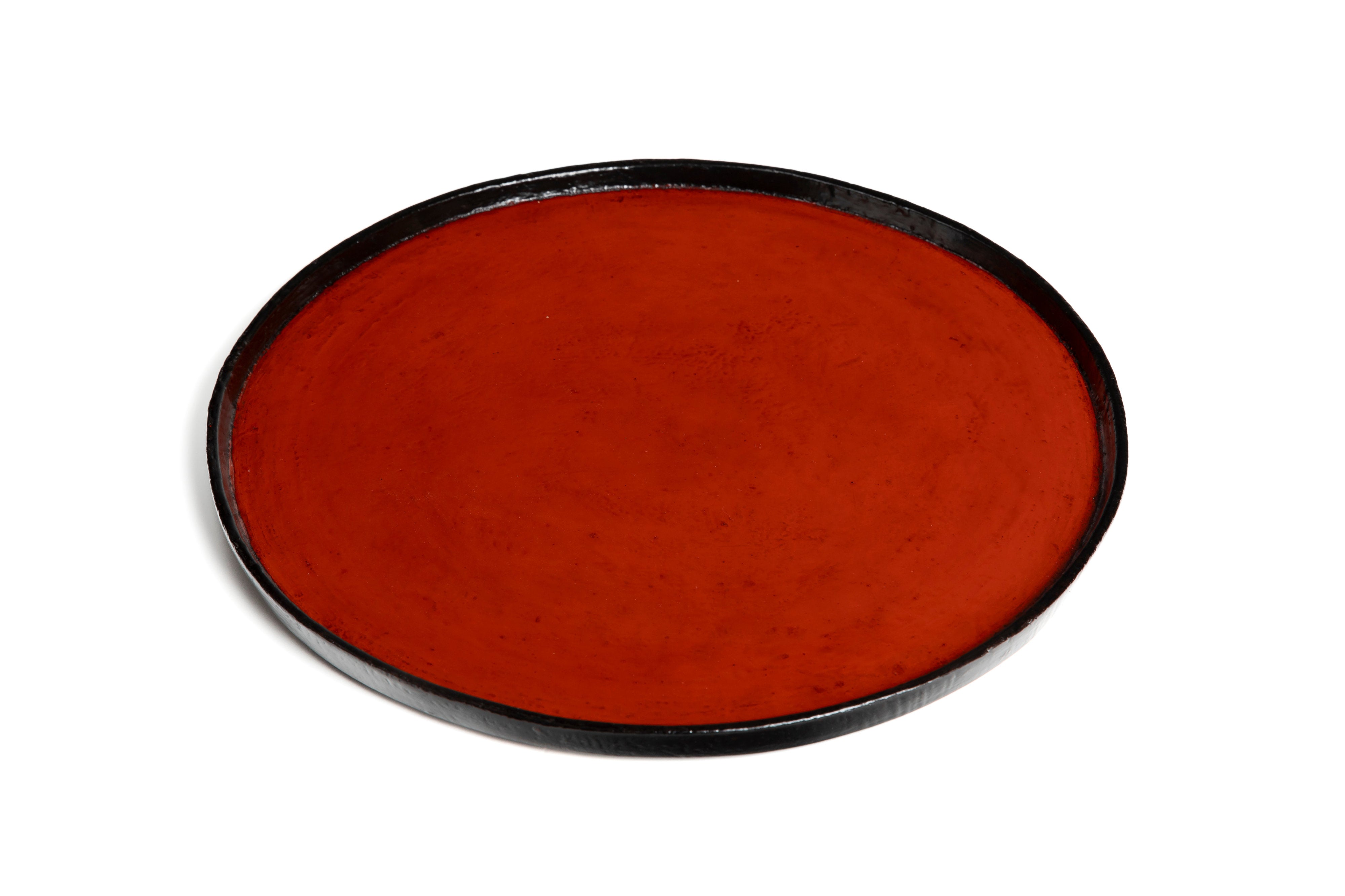 松崎融 朱漆 額縁 古布 民芸 民藝 松崎修