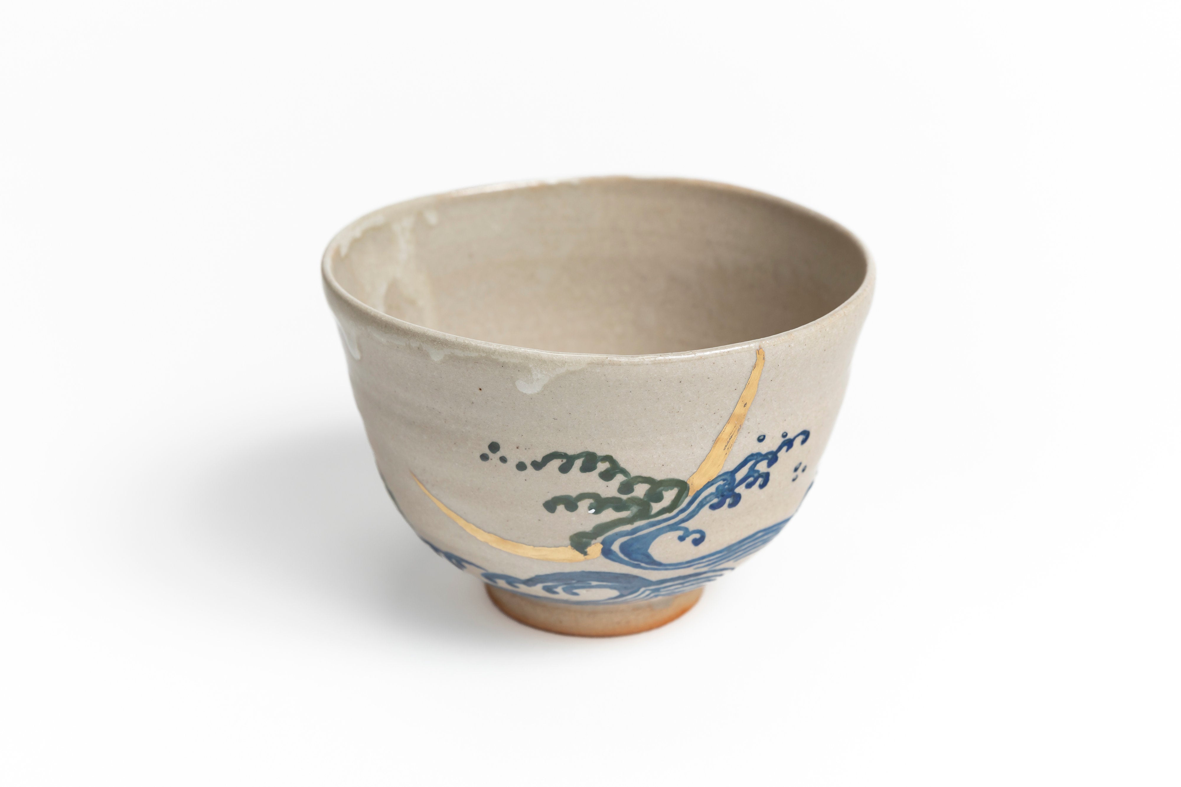 仁清写 波に三日月茶碗 | 田端 志音