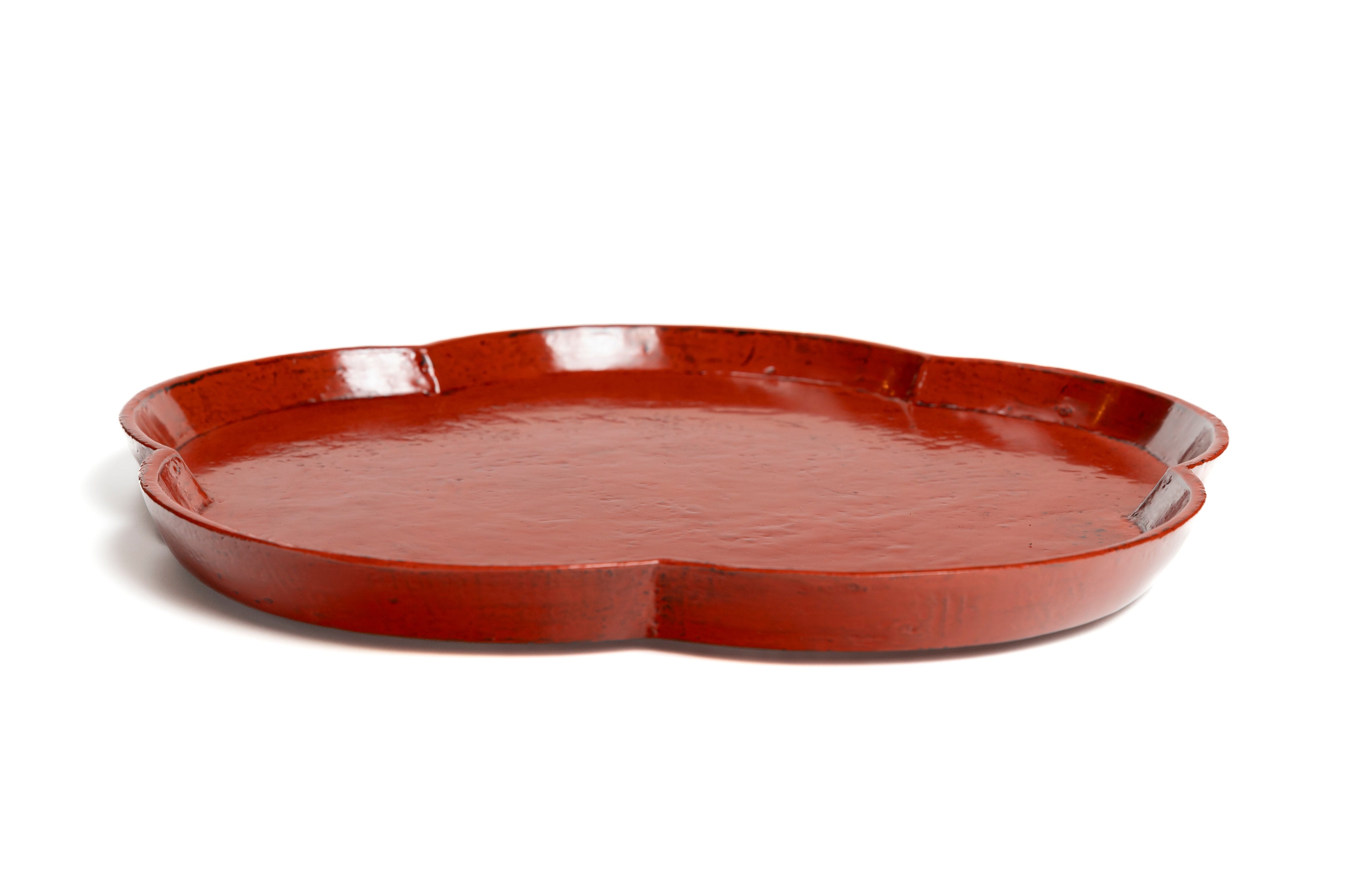 朱漆花形盆 | 松崎 修